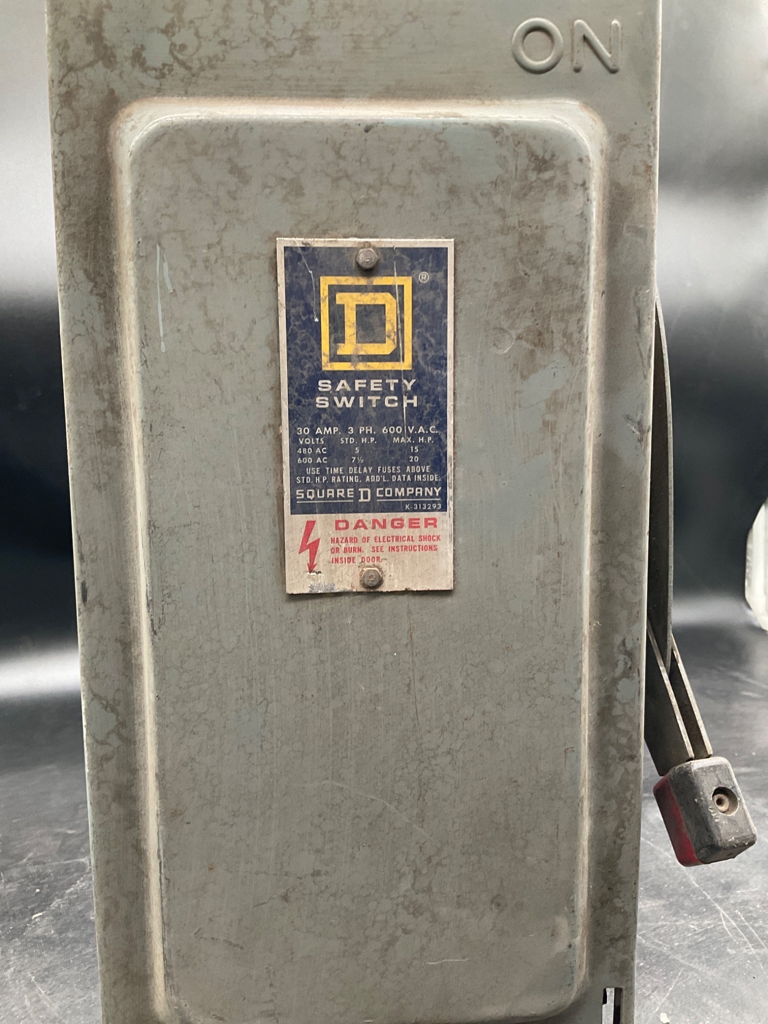 SQUARE D H‑361 Heavy Duty Safety Switch USED 3