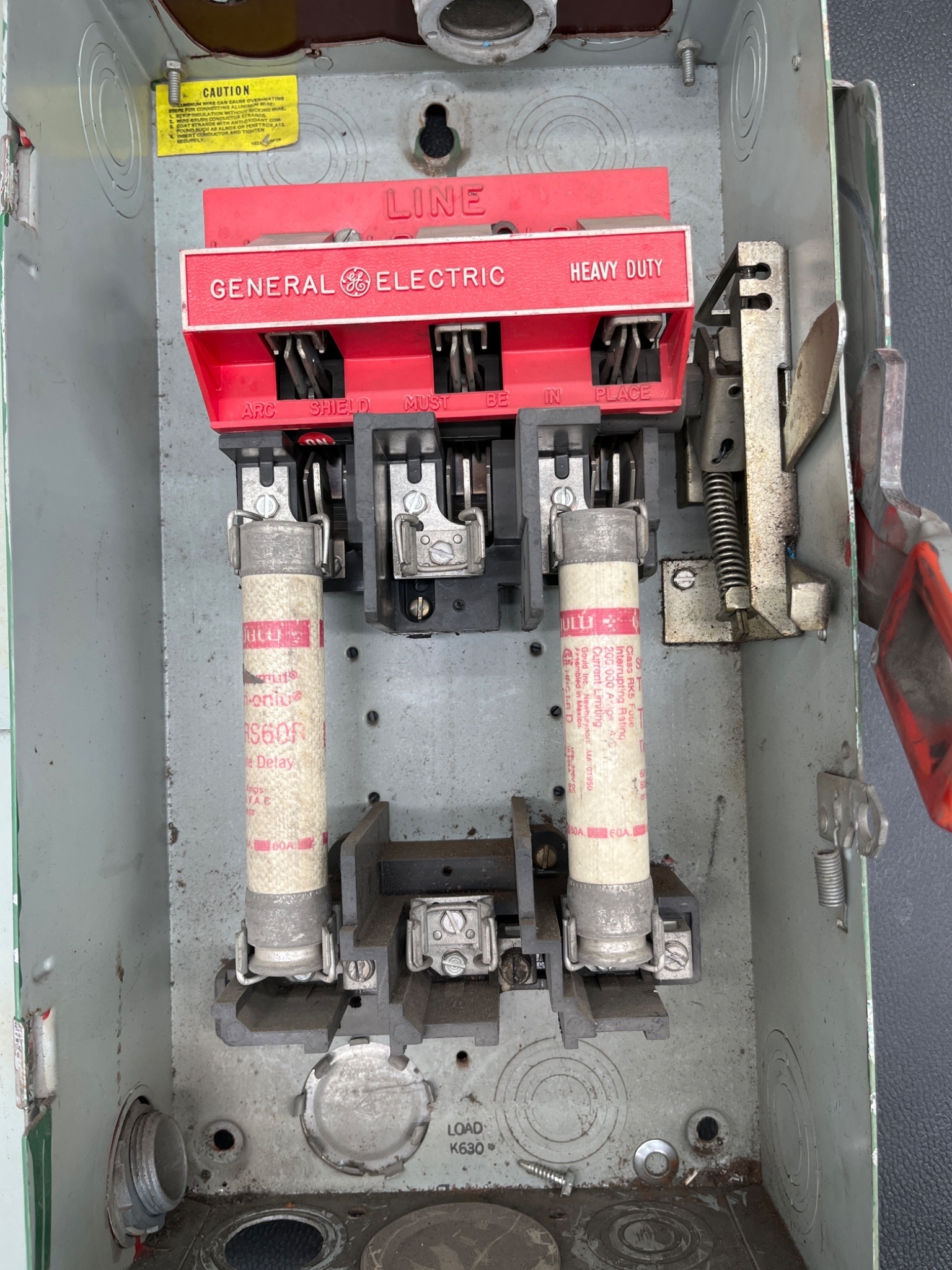 GENERAL ELECTRIC Heavy Duty Safety Switch 60A 600VAC USED 6