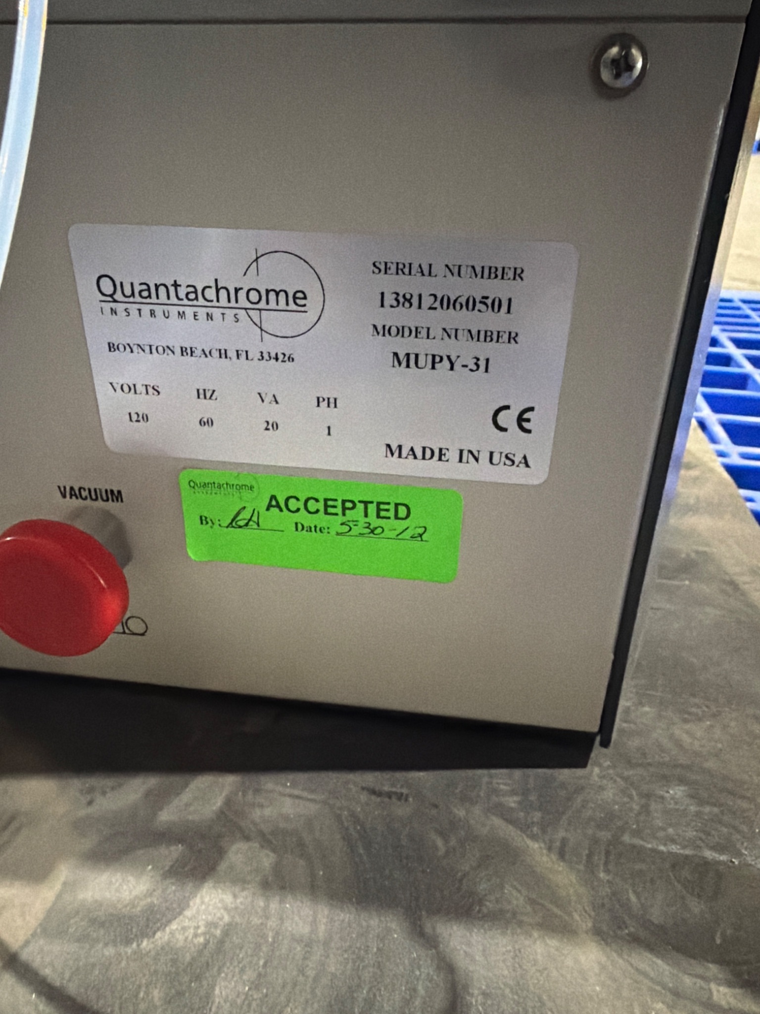 Quantachrome Ultrapyc 1200e Automatic Gas Pycnometer - PARTS ONLY 5