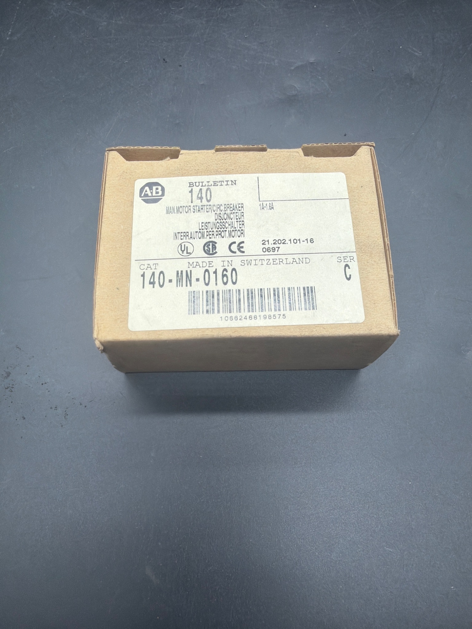 ALLEN‑BRADLEY 140‑MN‑0160 Manual Motor Starter NEW 1