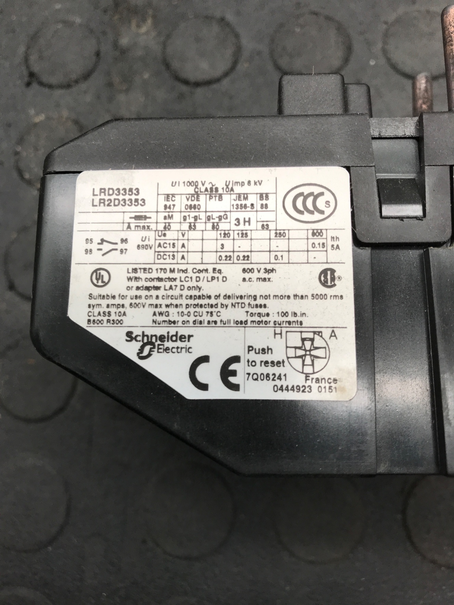 TELEMECANIQUE LRD3353 Thermal Overload Relay NEW 3