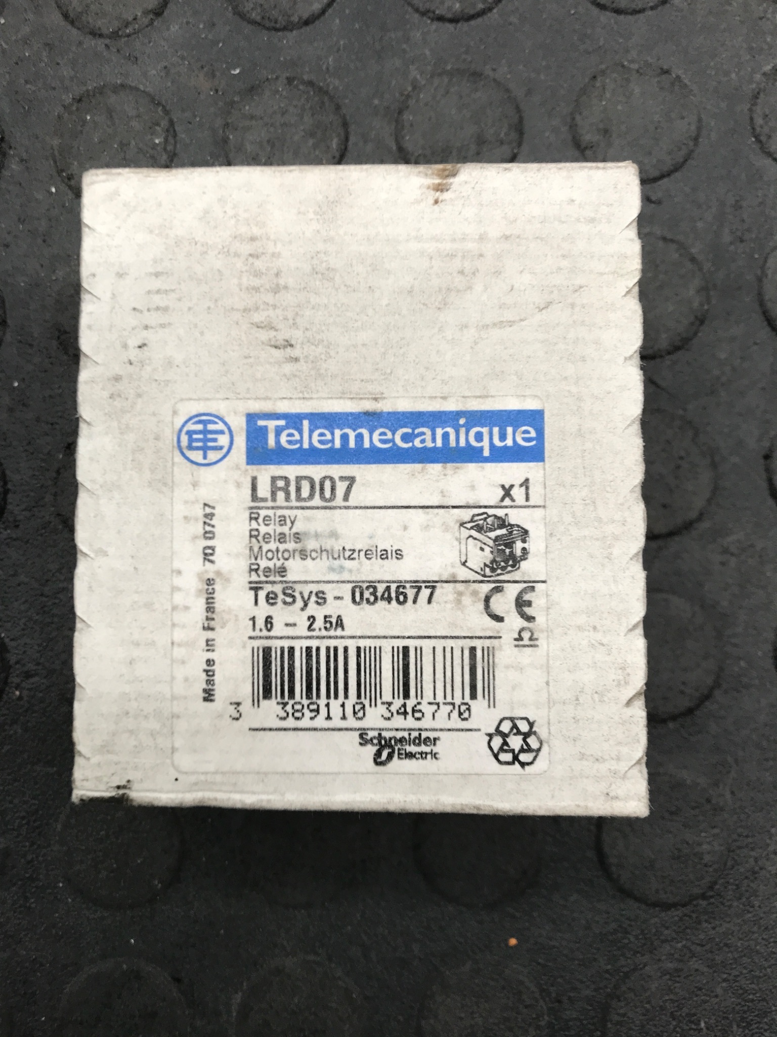 TELEMECANIQUE LRD07 Thermal Overload Relay NEW 0