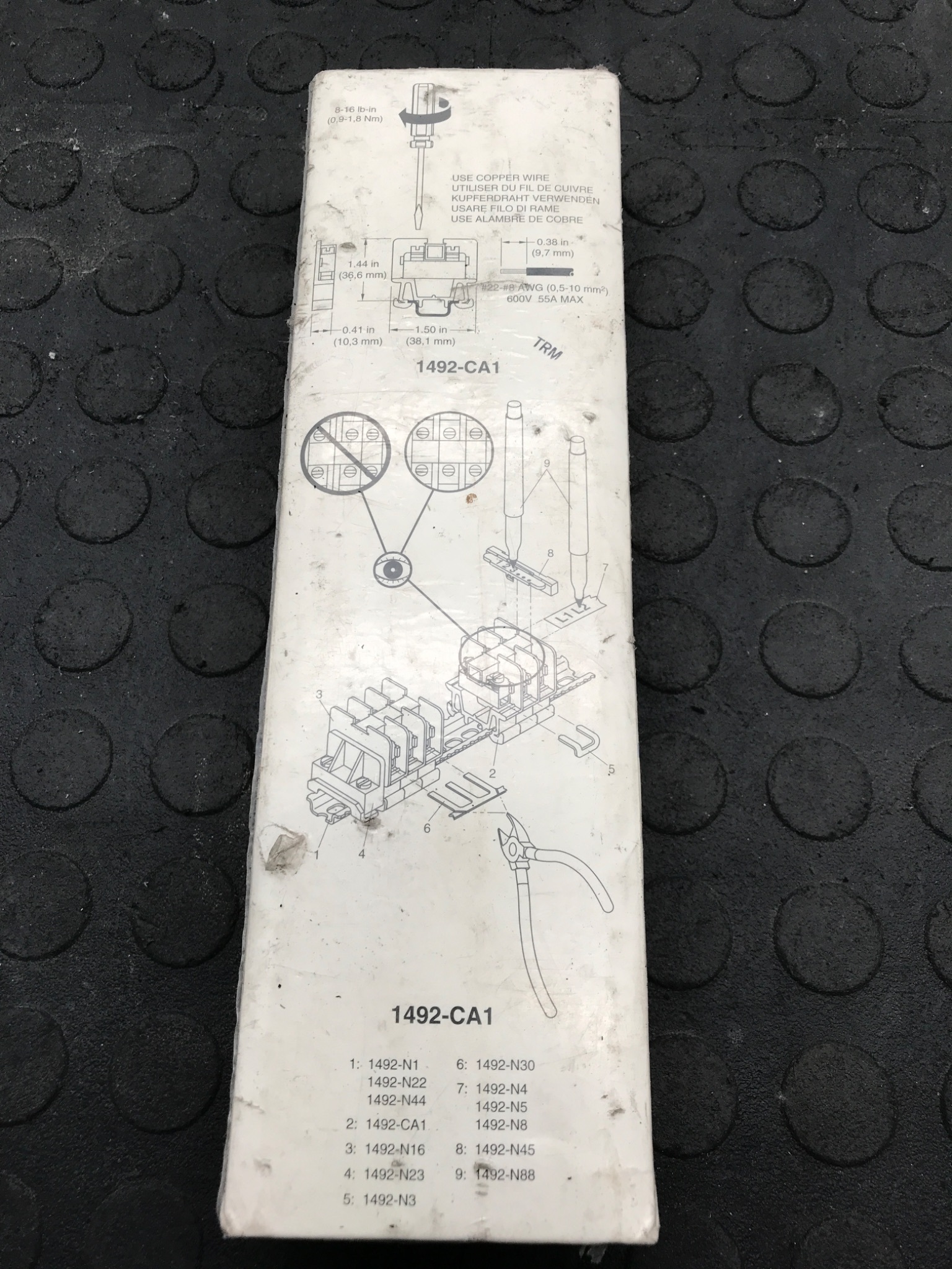 ALLEN‑BRADLEY 1492‑CA1 C Terminal Blocks (Box of 50) NEW 2