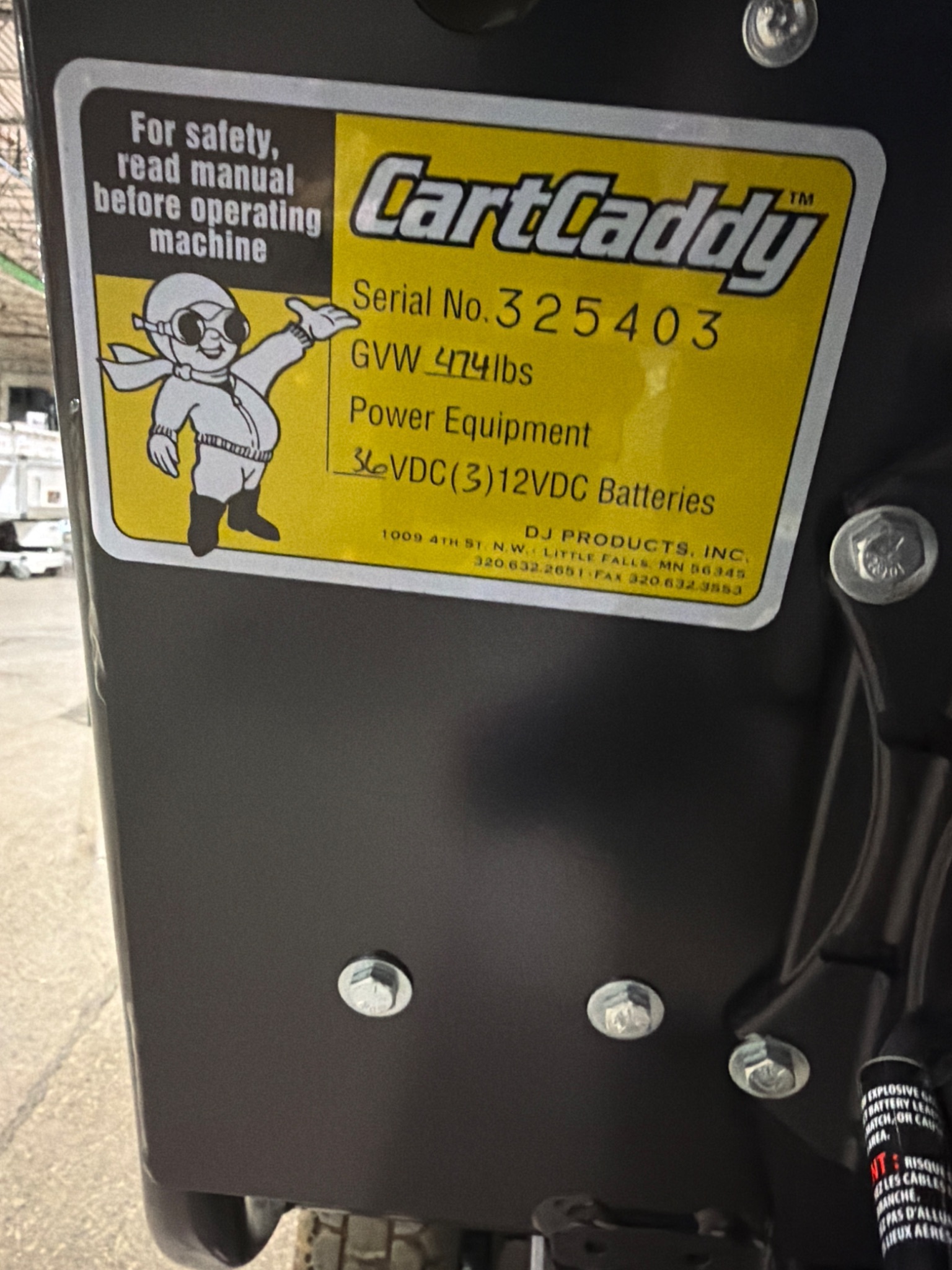 CartCaddy Power Equipment Tug USED 4