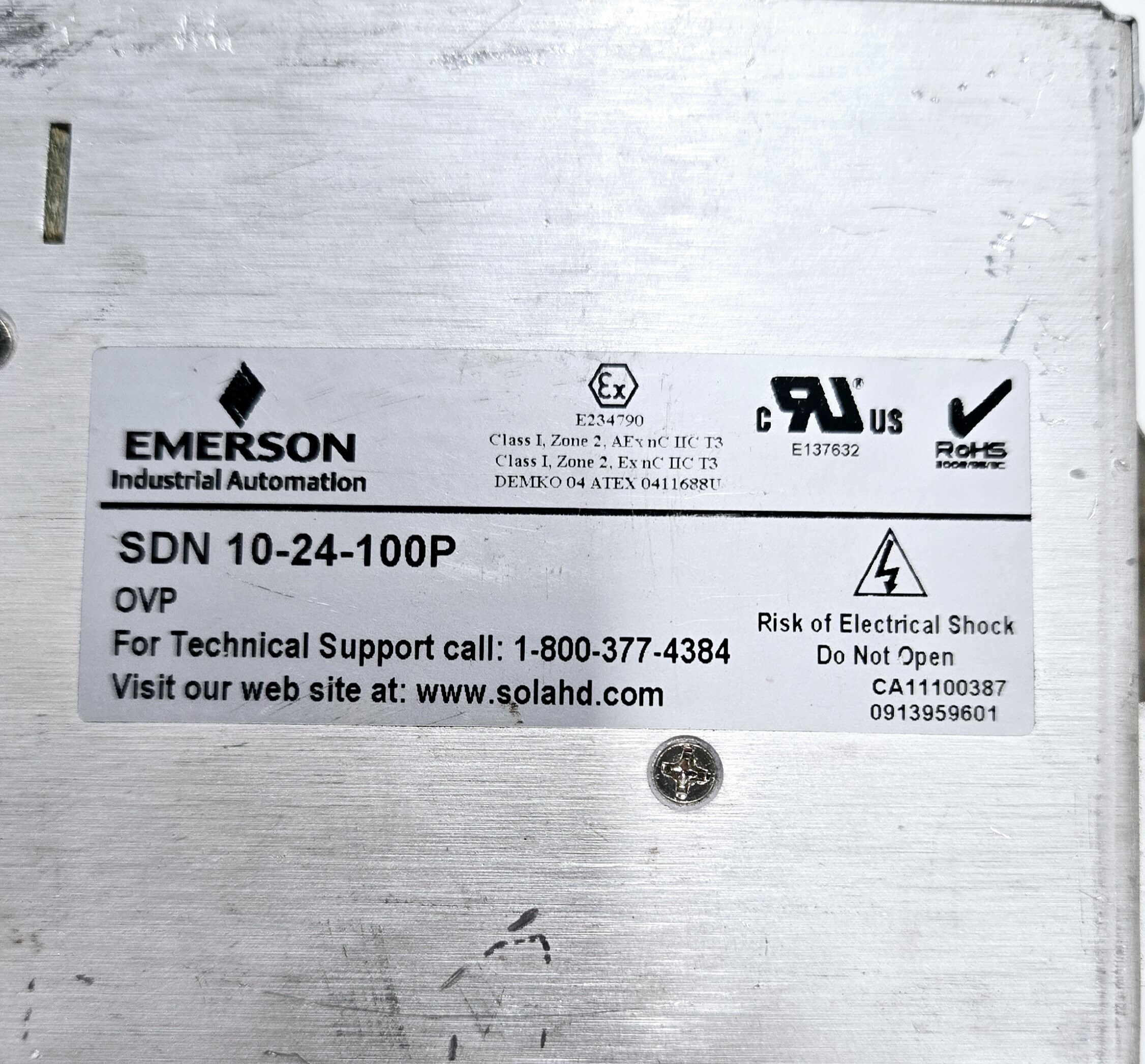 SOLA SDN 10-24-100P 24VDC 10A Power Supply USED 2