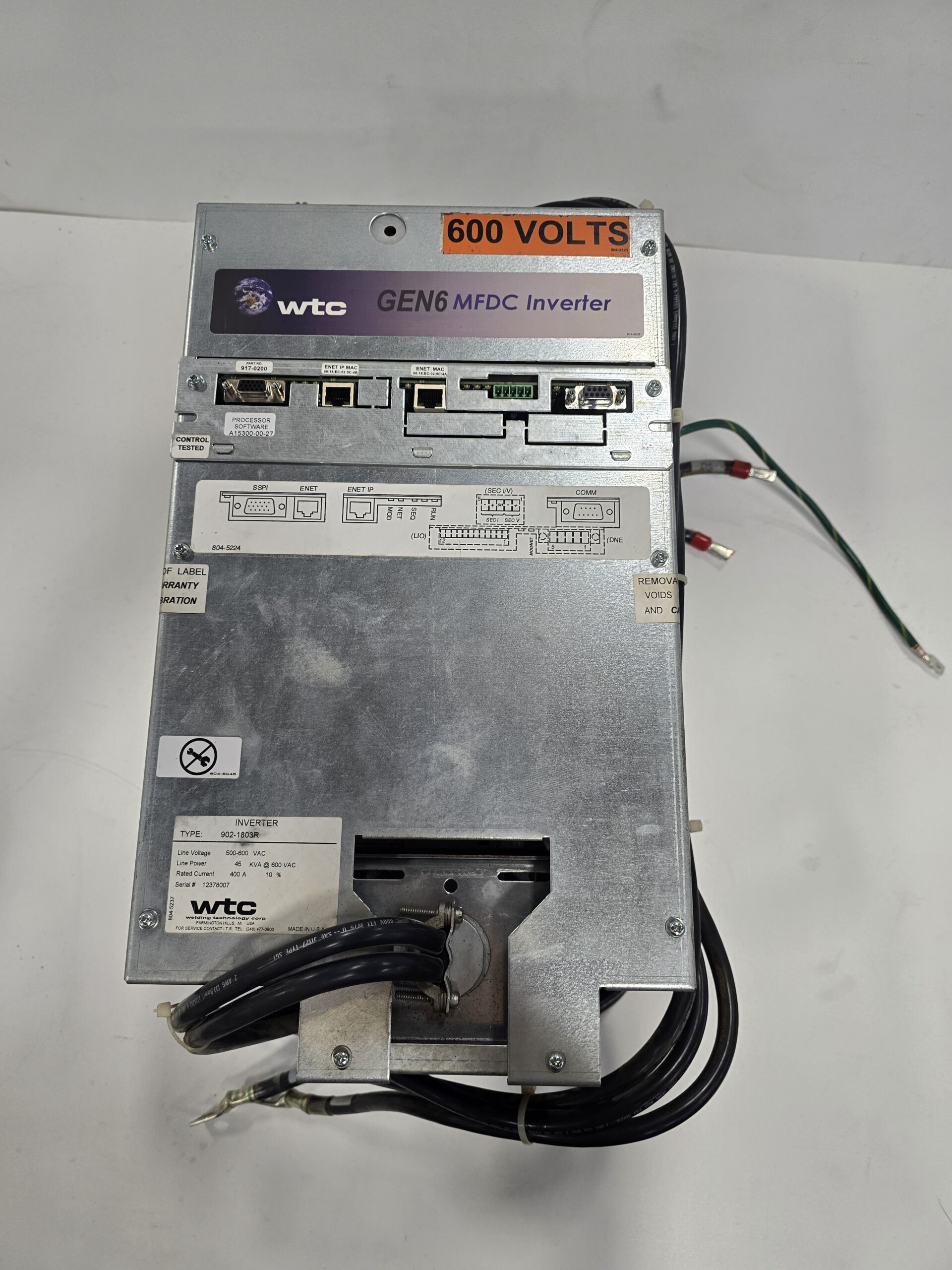 WTC 902-1803R GEN6 MFDC Inverter USED 0