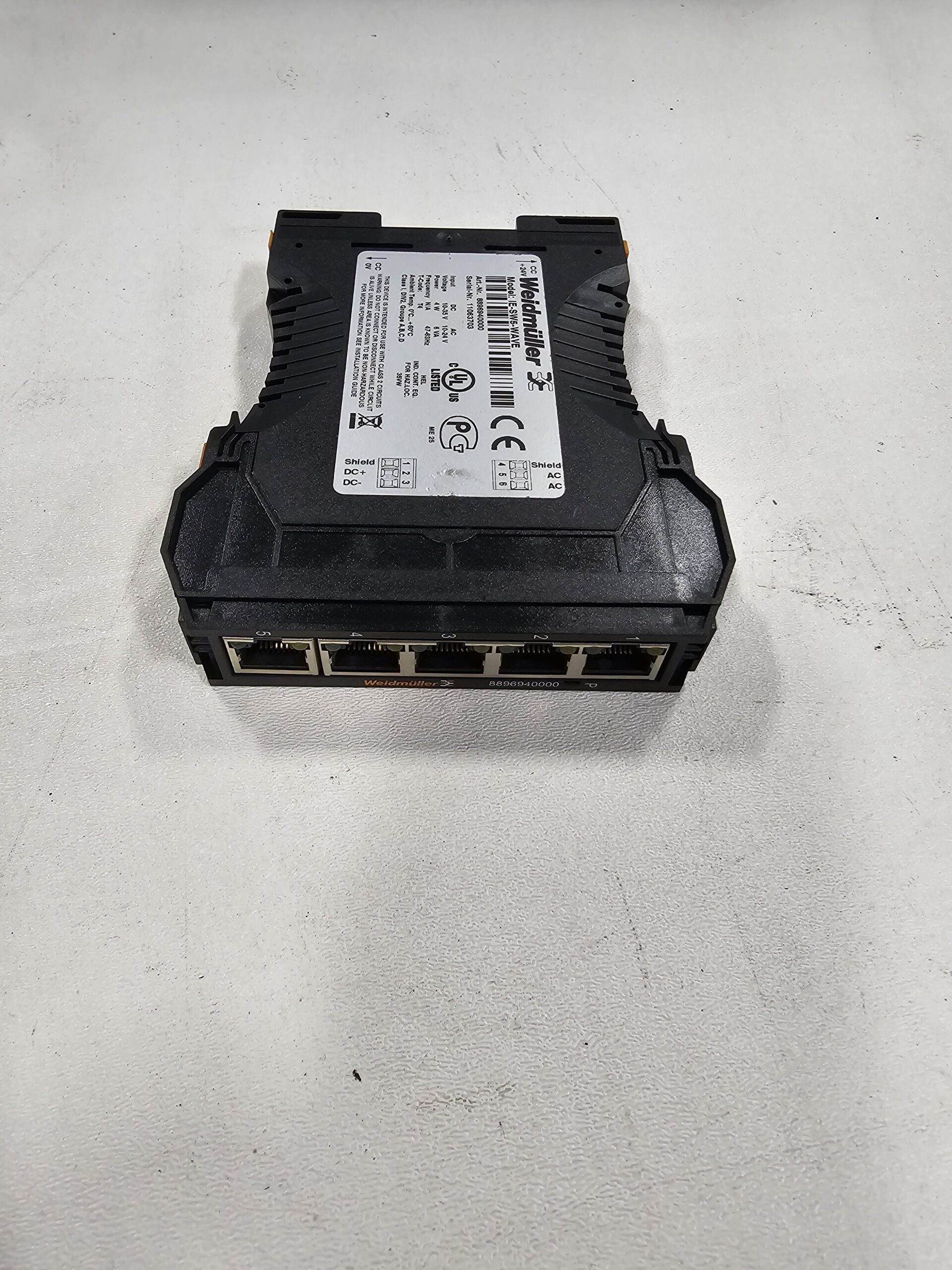 Weidmüller IE-SW5-WAVE Industrial Ethernet Switch USED 0