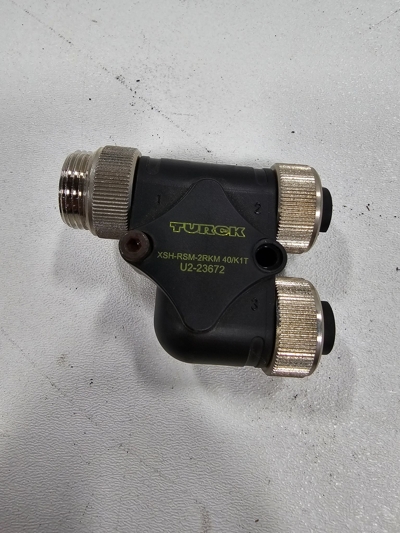 Turck XSH-RSM-2RKM 40/K1T M12 Tee Connector Cable USED 0