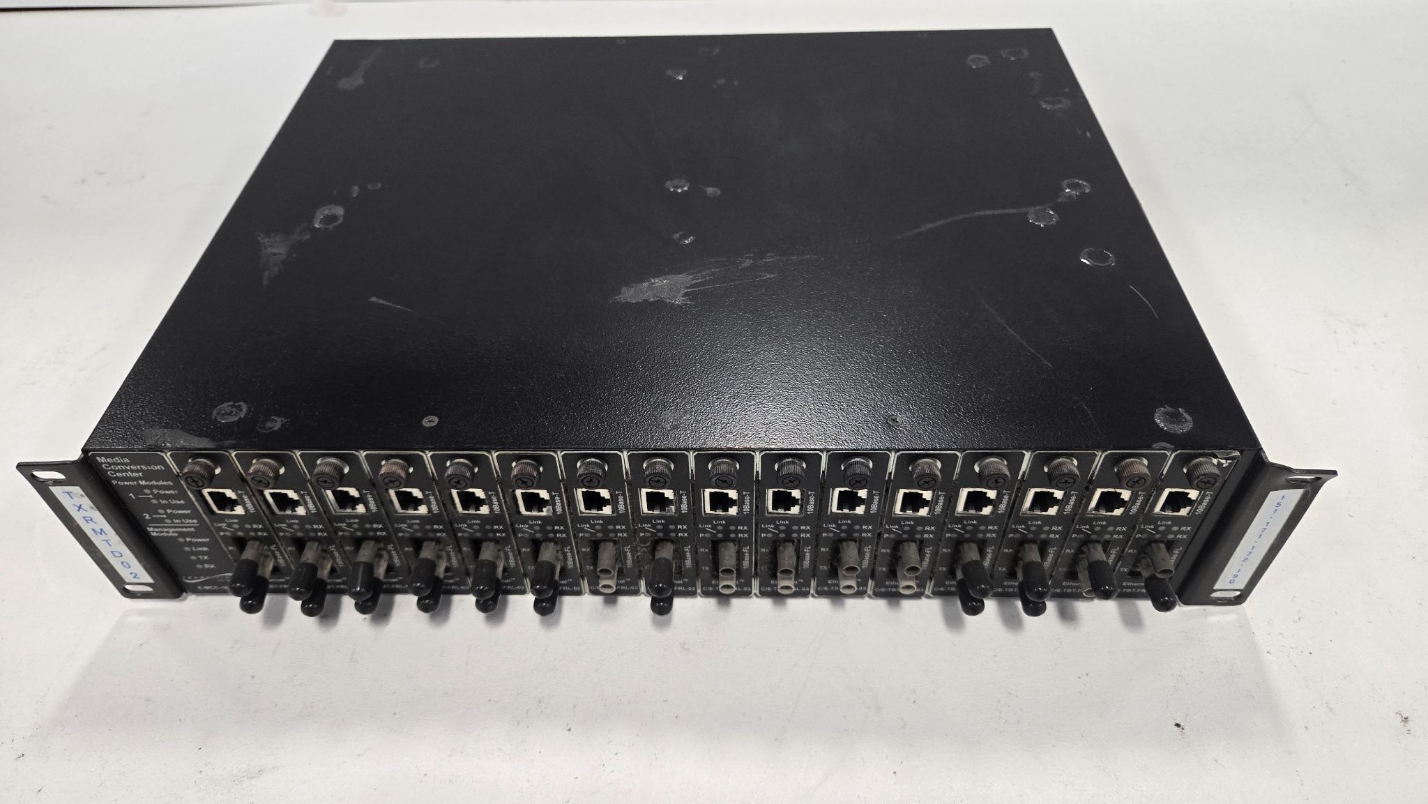 TRANSITION NETWORKS E-MCC-1600 Media Converter Chassis USED 0