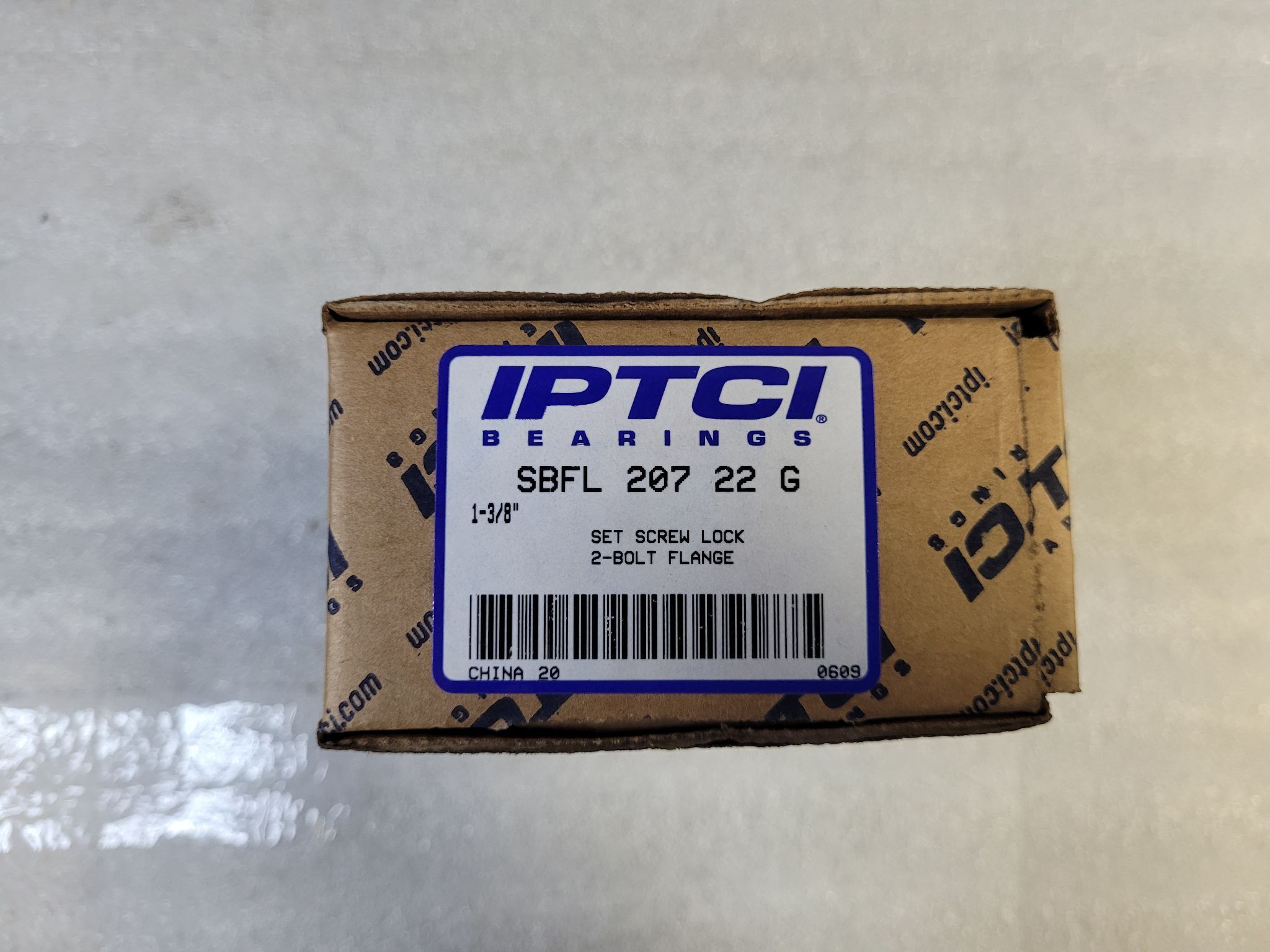 IPTCI BEARINGS SBFL207-22G 1-3/8" SET SCREW LOCK 2-BOLT FLANGE BEARING NEW 0