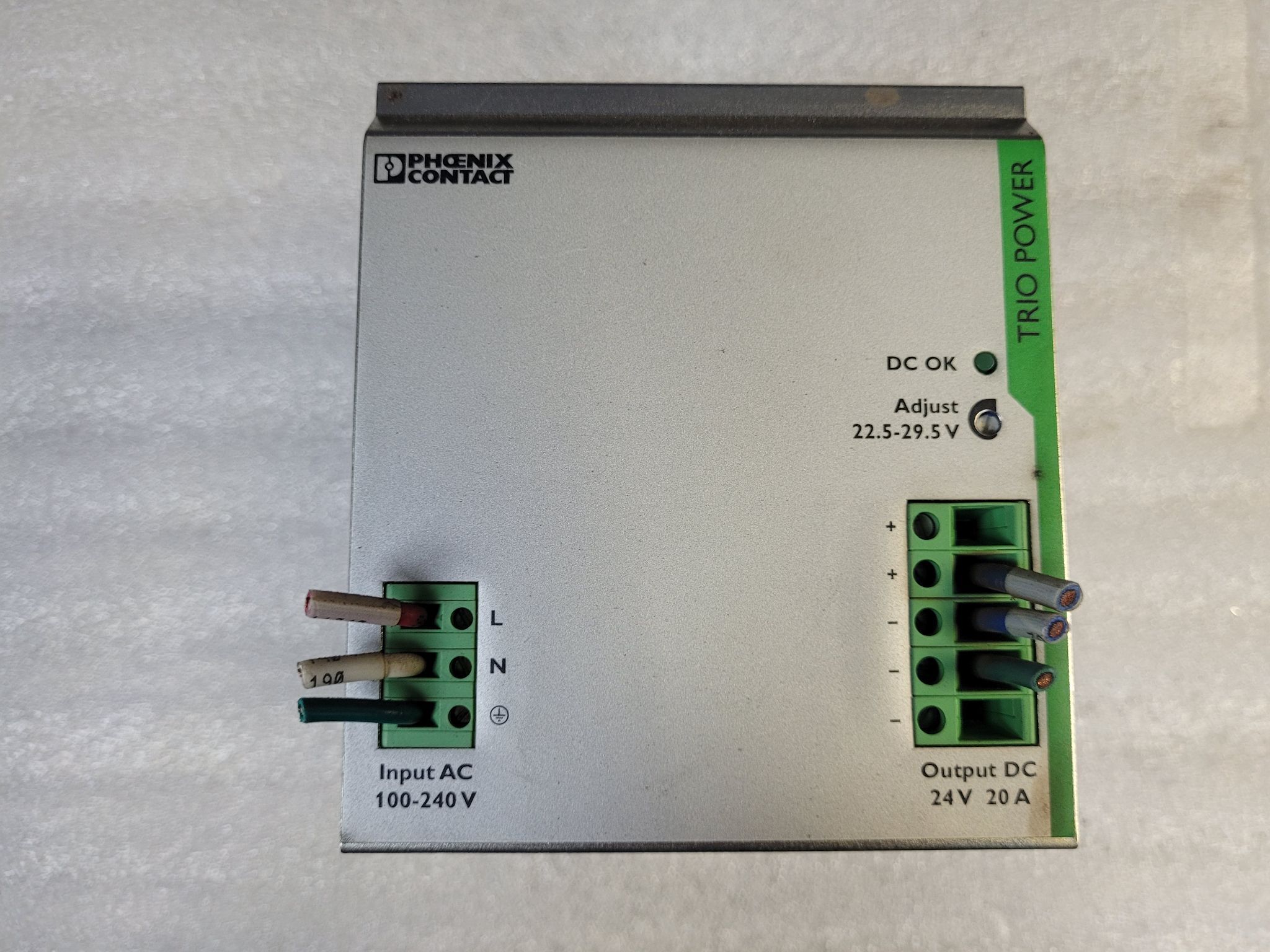 PHOENIX CONTACT TRIO-PS/1AC/24DC/20 Power Supply 24V 20A USED 1