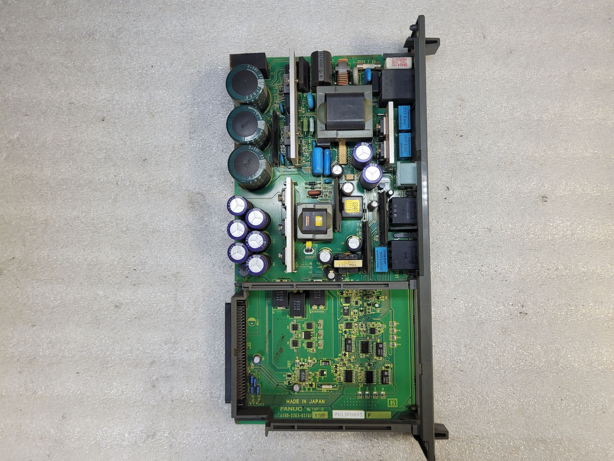 FANUC A16B-2203-0370/13E Control Module Board With Integrated PSU USED 0