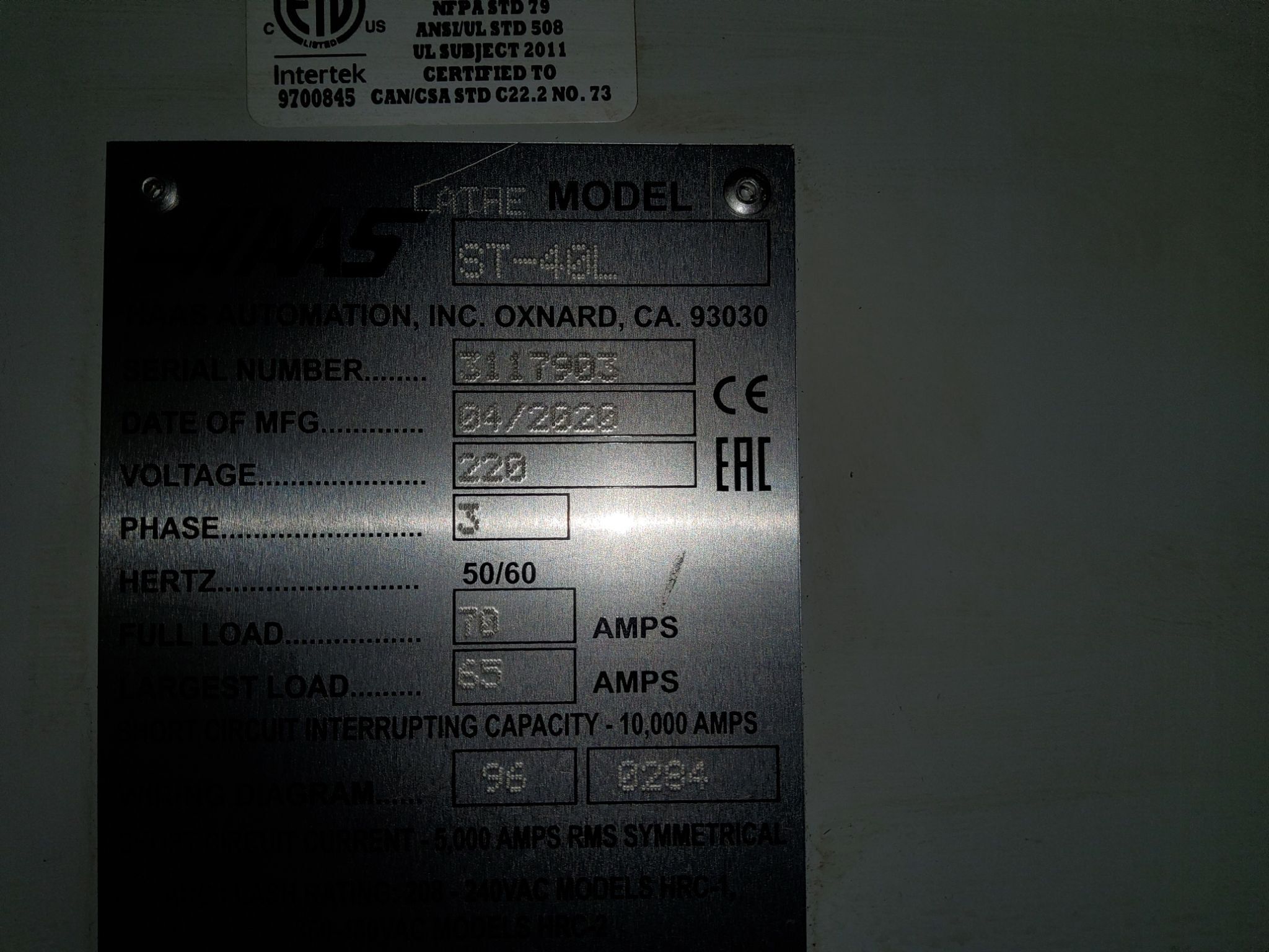 2020 Haas ST-40L CNC LATHE USED 29