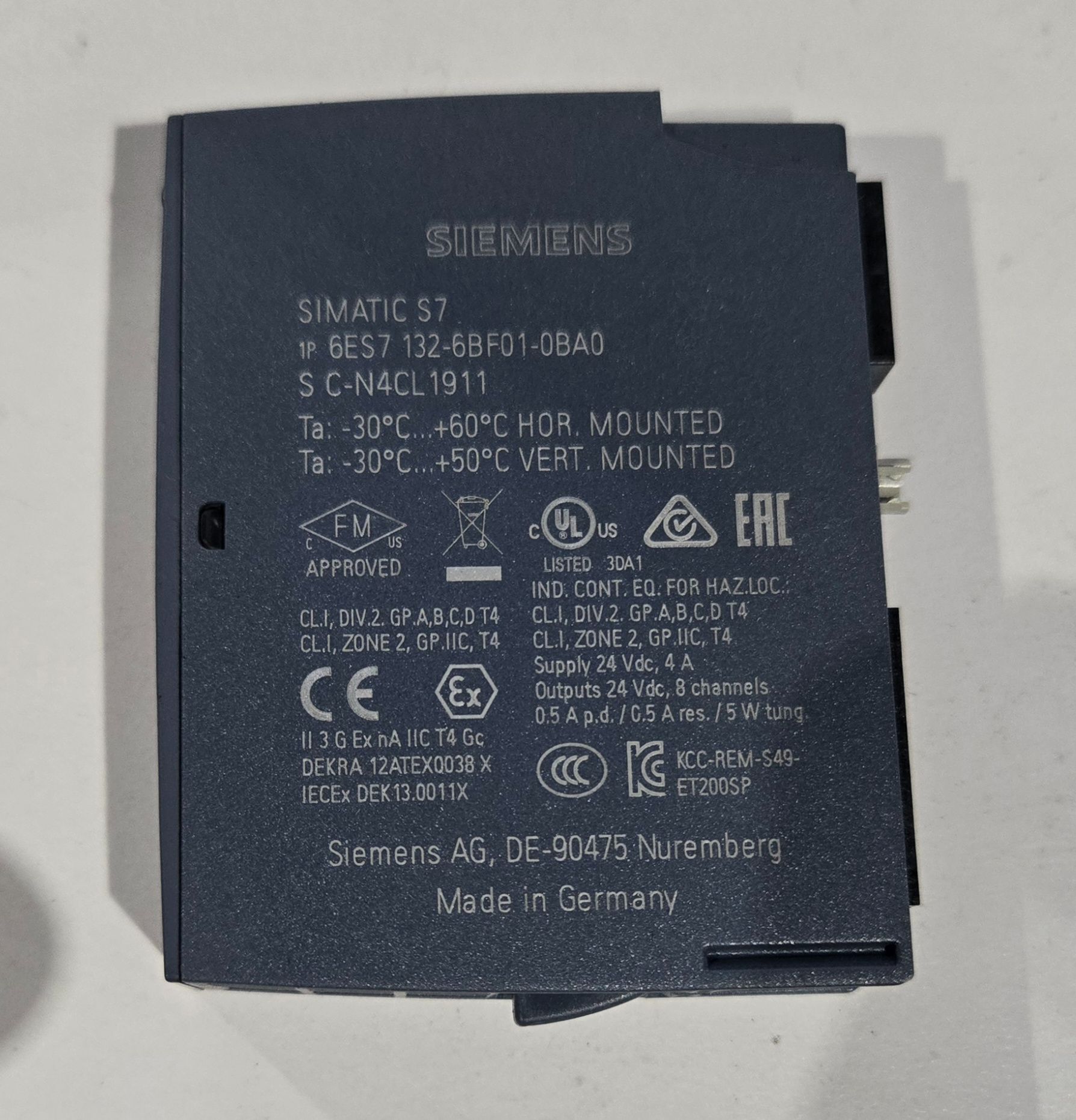 SIEMENS 6ES7 132‑6BF01‑0BA0 SIMATIC S7 Digital Output Module USED 1