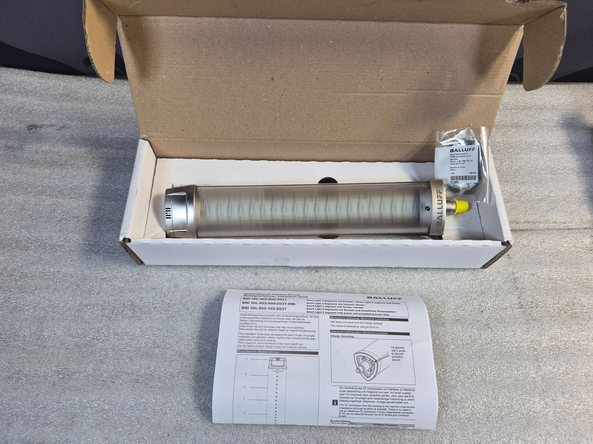 BALLUFF BNI IOL-802-102-Z037 IO-Link SmartLight Signal Tower w/ Buzzer NEW 1