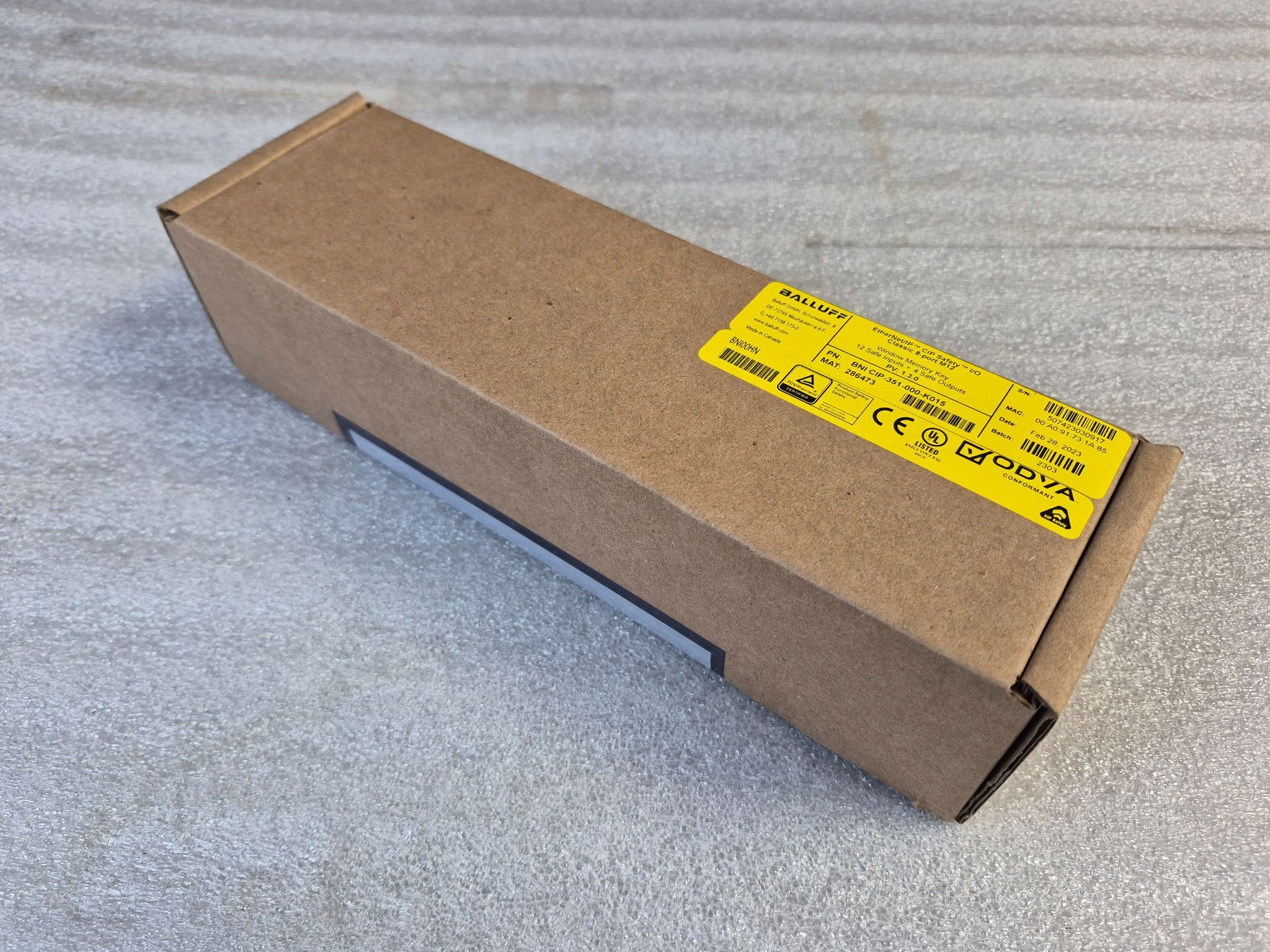 Balluff BNI CIP-351-000-K015 EtherNet/IP Safety I/O Module Class 8 NEW 0