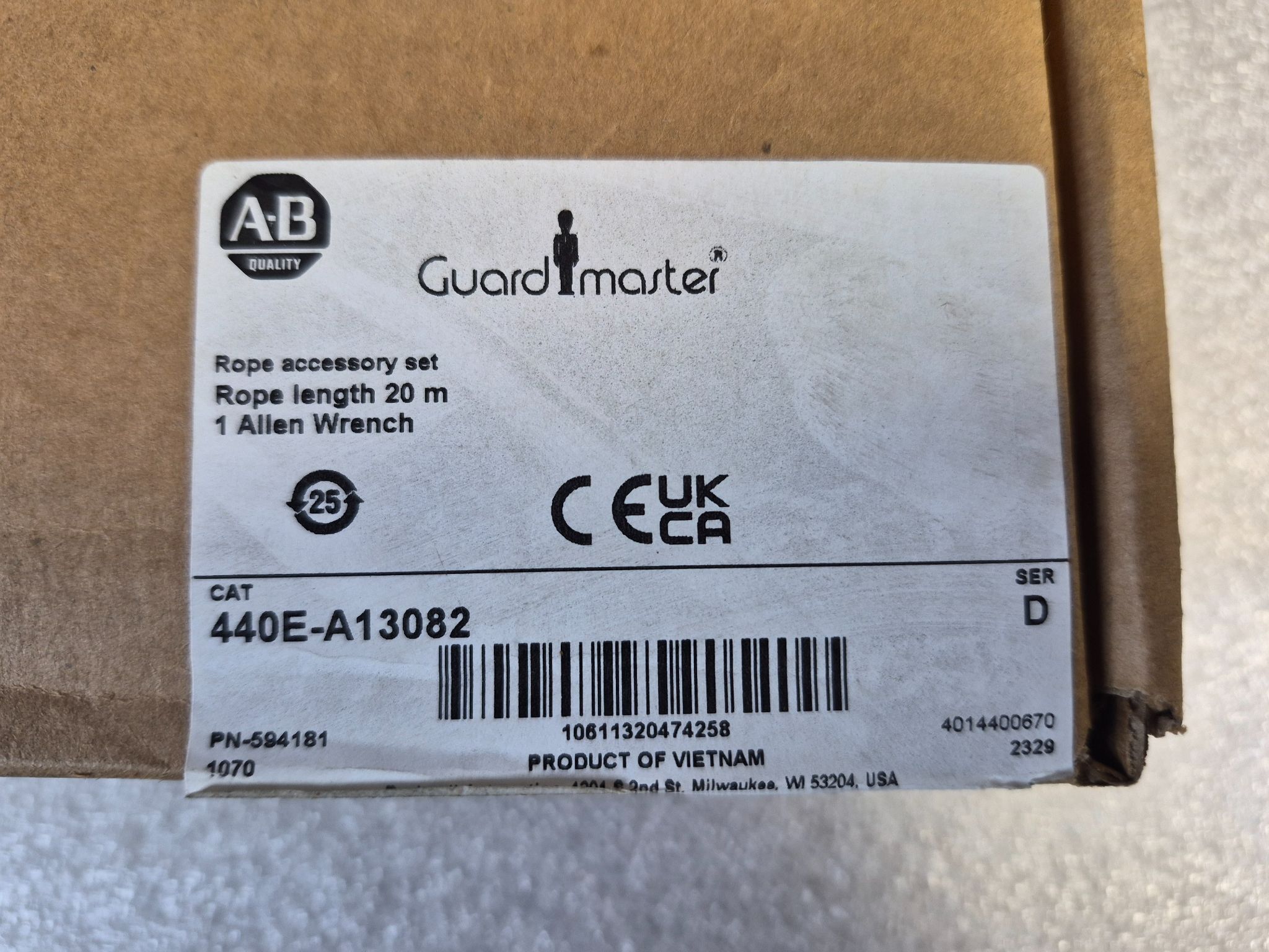 Allen Bradley 440E-A13082 Guardmaster Rope Pull Accessory Kit (20m) NEW 1