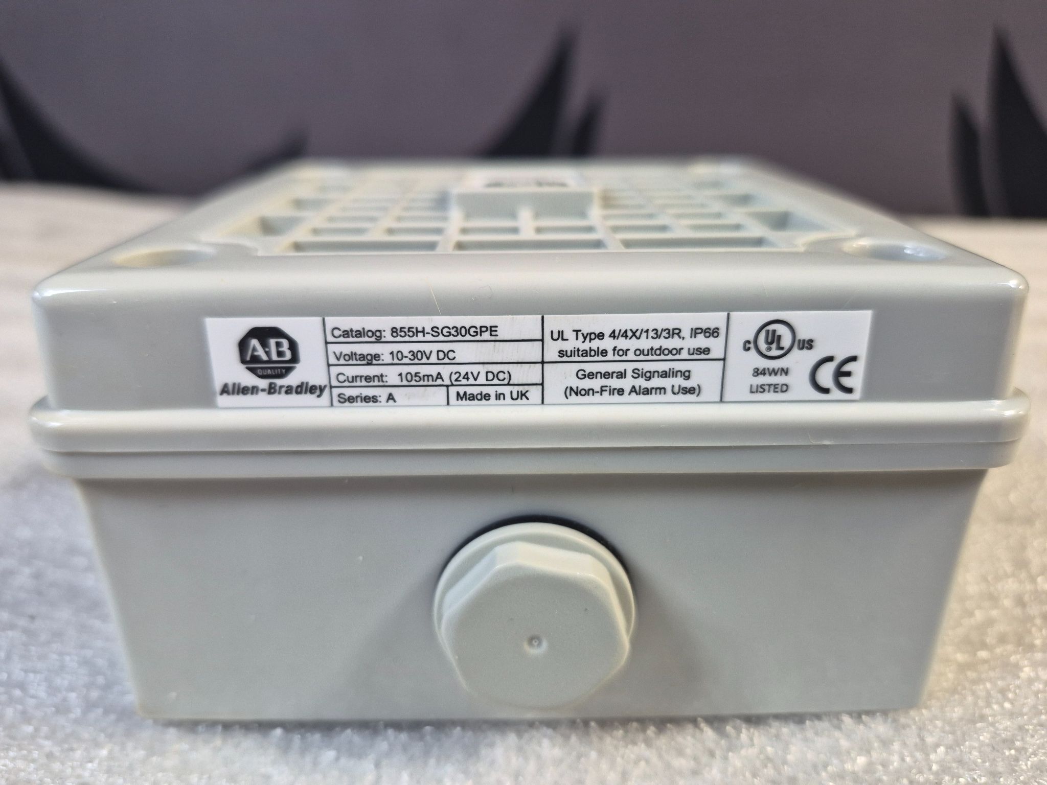 ALLEN BRADLEY 855H-SG30GPE Electronic Horn 24VDC Panel Mount NEW 2