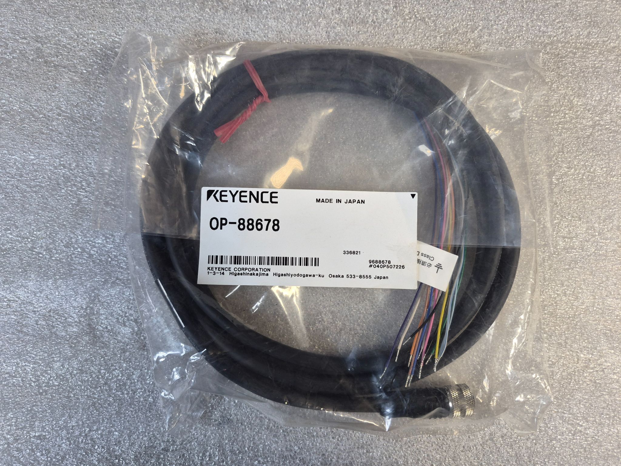 Keyence OP-88678 M12 Female Sensor Cable (2M) NEW 0