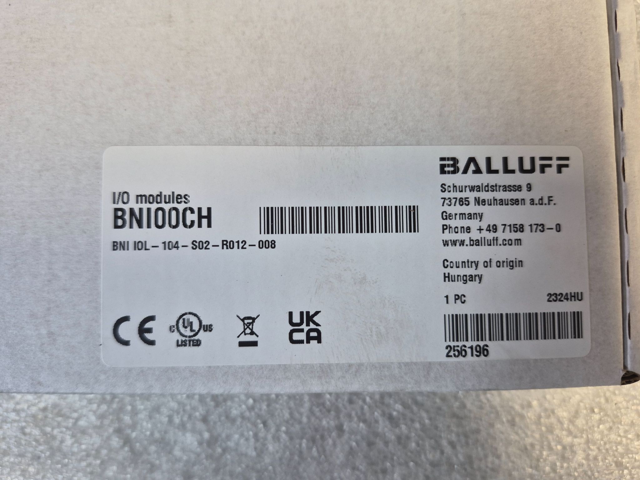 Balluff BNI IOL-104-S02-R012-008 IO-Link I/O Module BNI00CH NEW 2