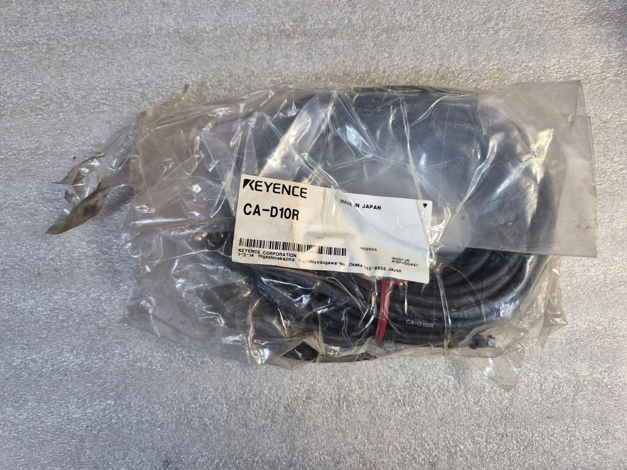 Keyence CA-D10R Lighting Cable 10m Red NEW 1