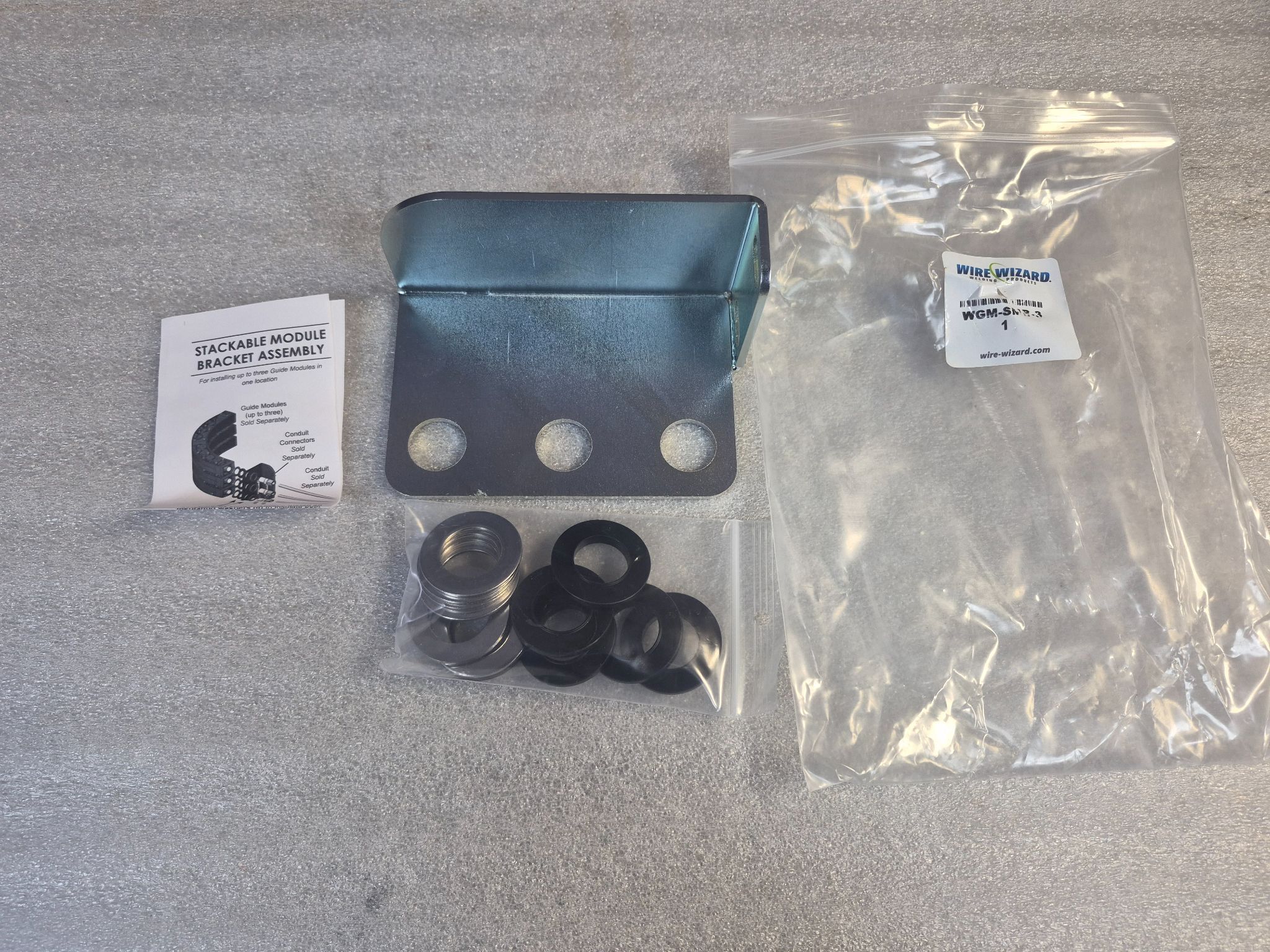 WIRE WIZARD WGM-SMB-3 Guide Module Stackable Bracket NEW 0