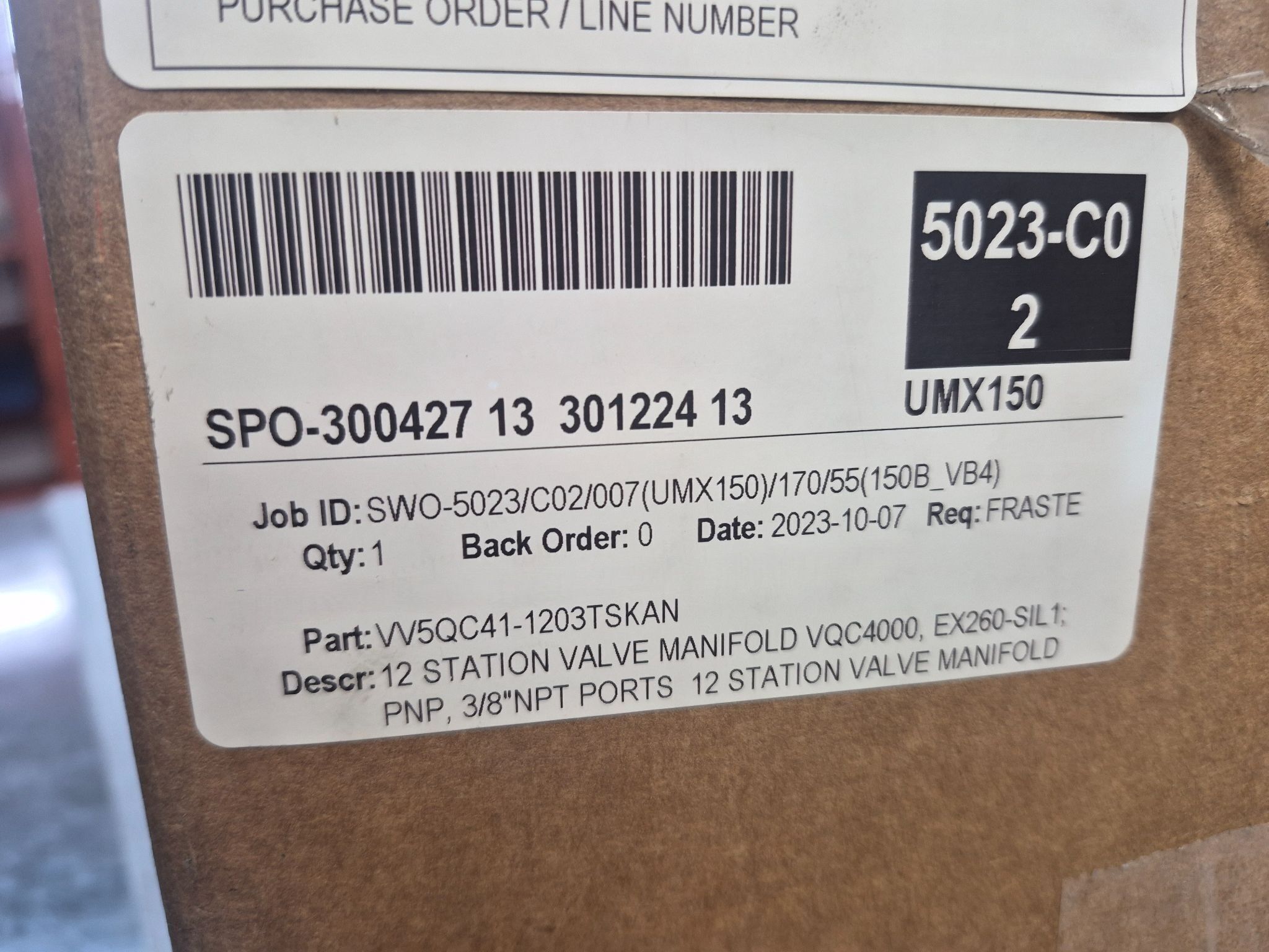 SMC VV5QC41-1203TSKAN Valve Manifold With EX260-SIL1 IO-Link Unit NEW 1
