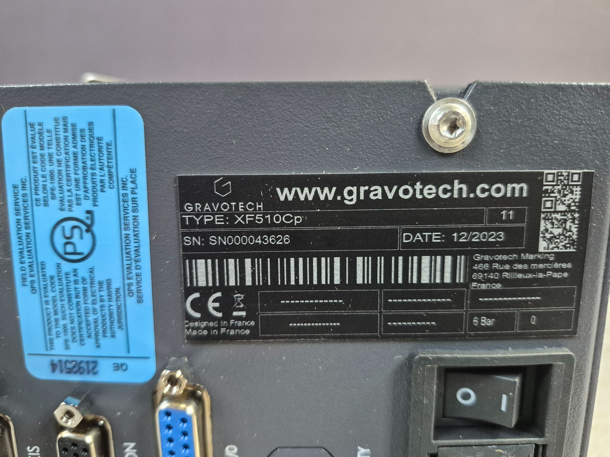 GRAVOTECH XF510Cp Dot Peen Marking Controller NEW 2