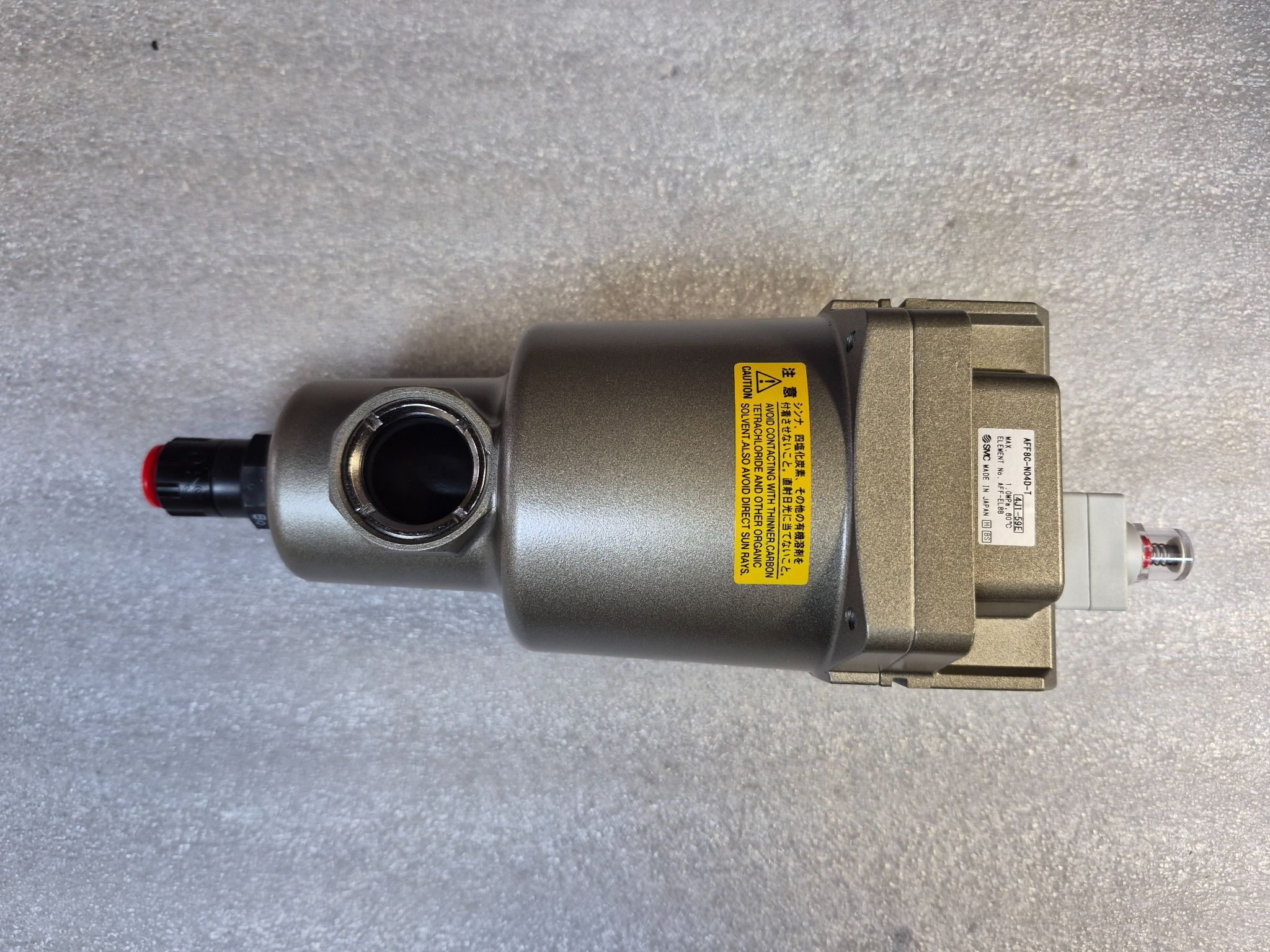 SMC AFF8C-N04D-T Compressed Air Filter w/ Auto Drain 1/2" NPT NEW 1