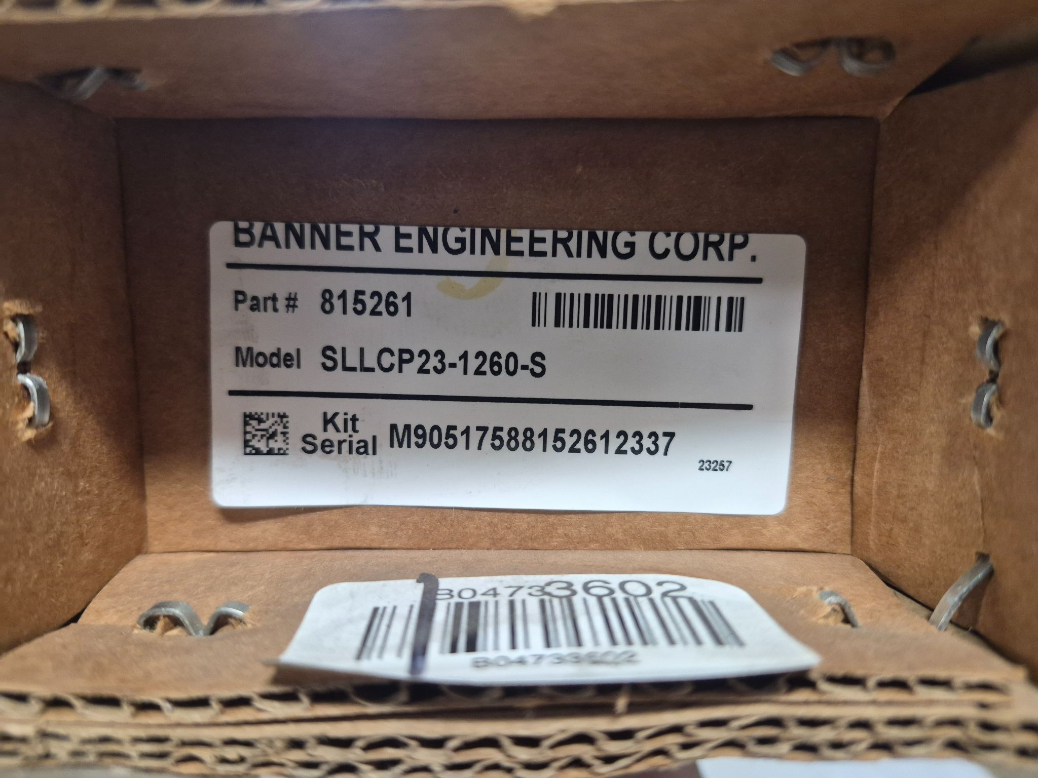 BANNER SLLCP23-1260-S Light Curtain Set 1260mm 23mm NEW 1