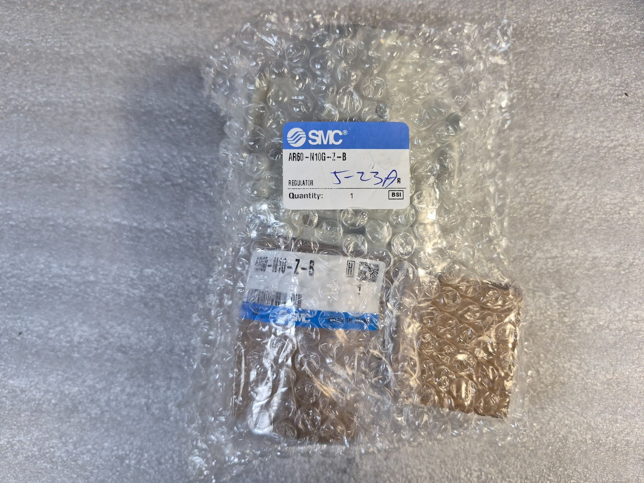 SMC AR60‑N10‑Z‑B Air Regulator 1" Port 7–125 psi NEW 0