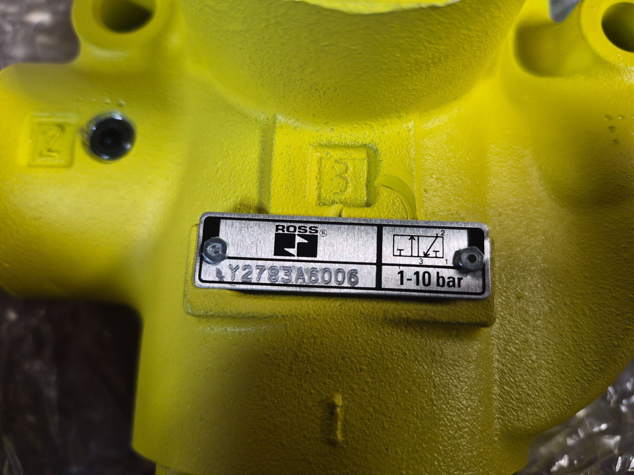 ROSS Y2783A6006 Pneumatic Valve Body 1–10 Bar NEW 2