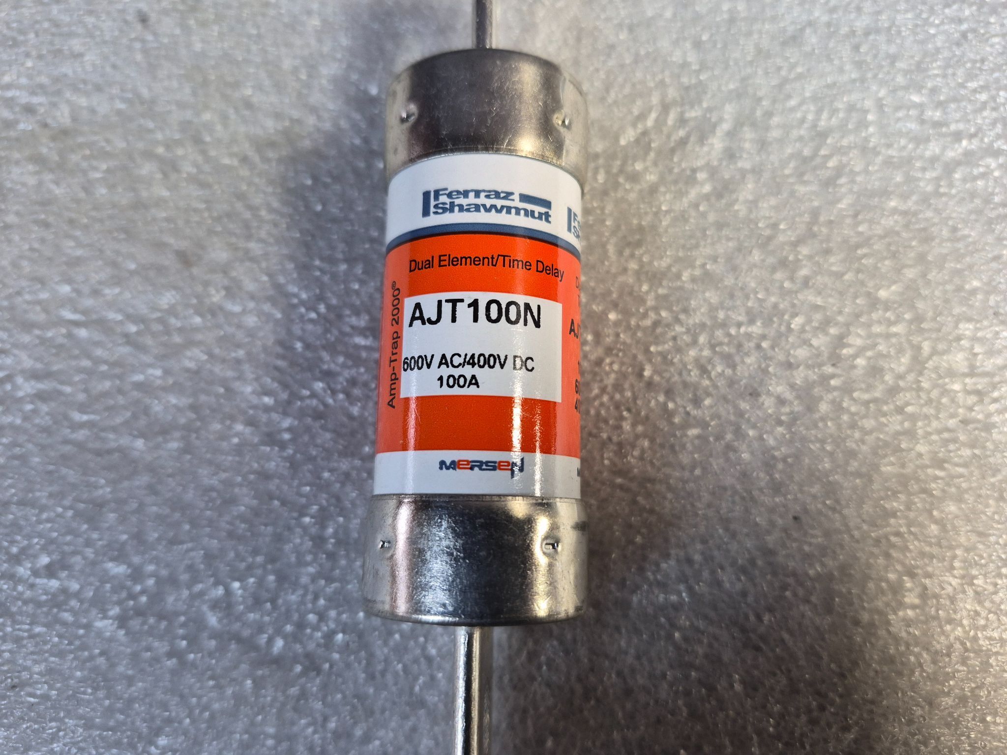 Mersen AJT100N Amp‑Trap 2000 Class J 600V 100A Dual Element Fuse NEW 0