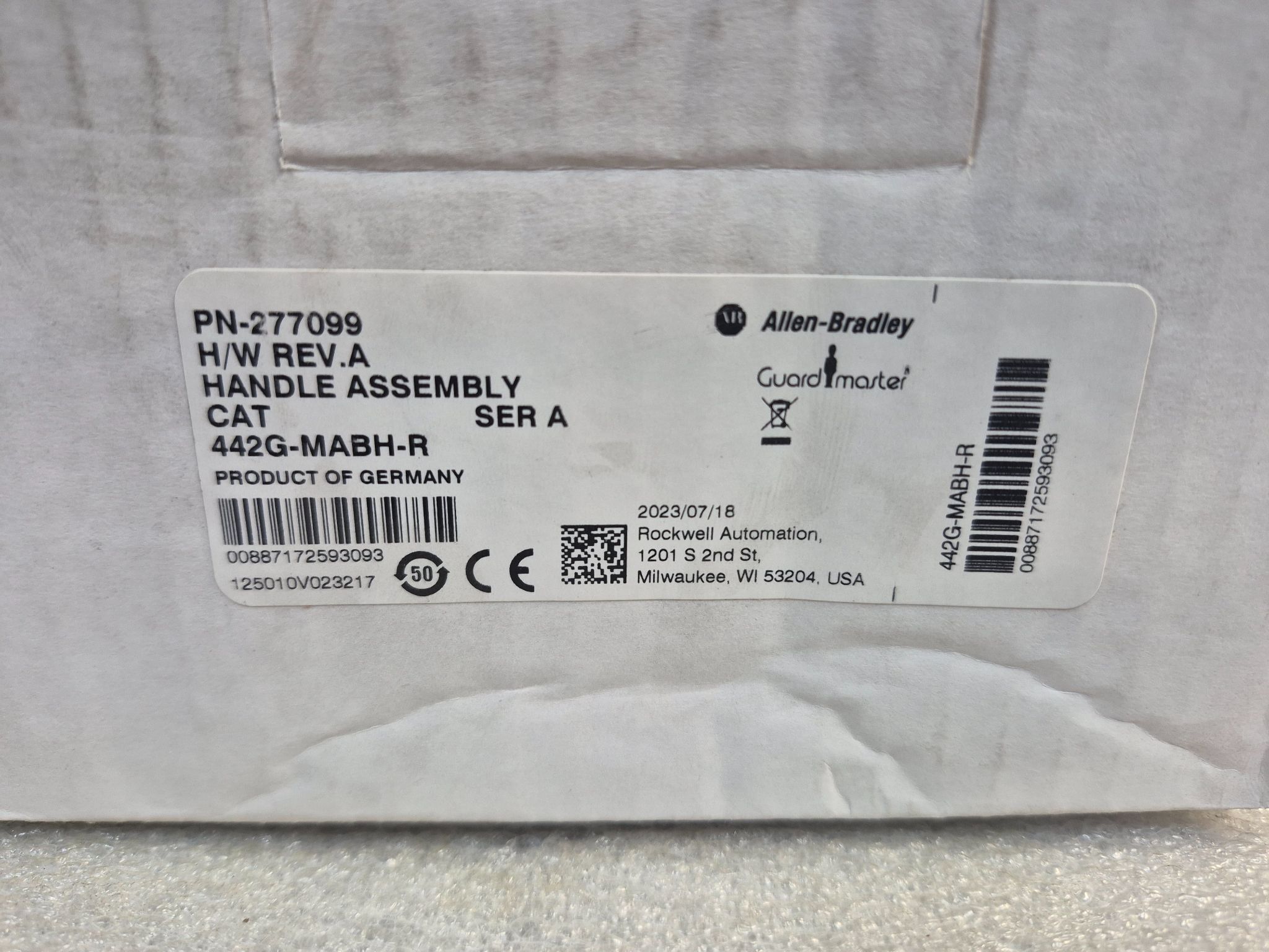 ALLEN BRADLEY 442G-MABH-R Guardmaster Handle Assembly NEW 3