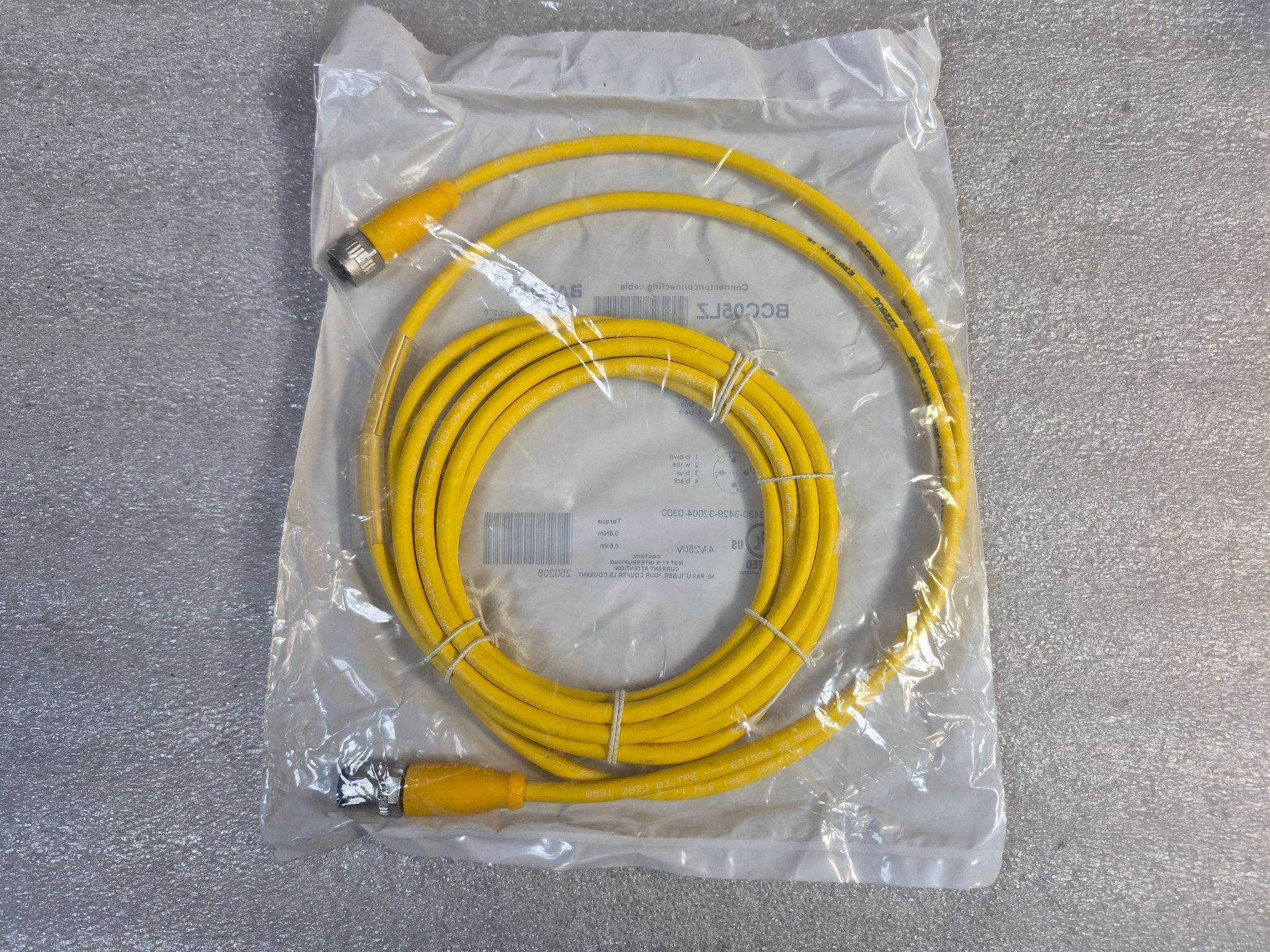 BALLUFF BCC M415-M414-3A-304-EX44T2-030 M12 Sensor Cable 3m 4 Pin NEW 1