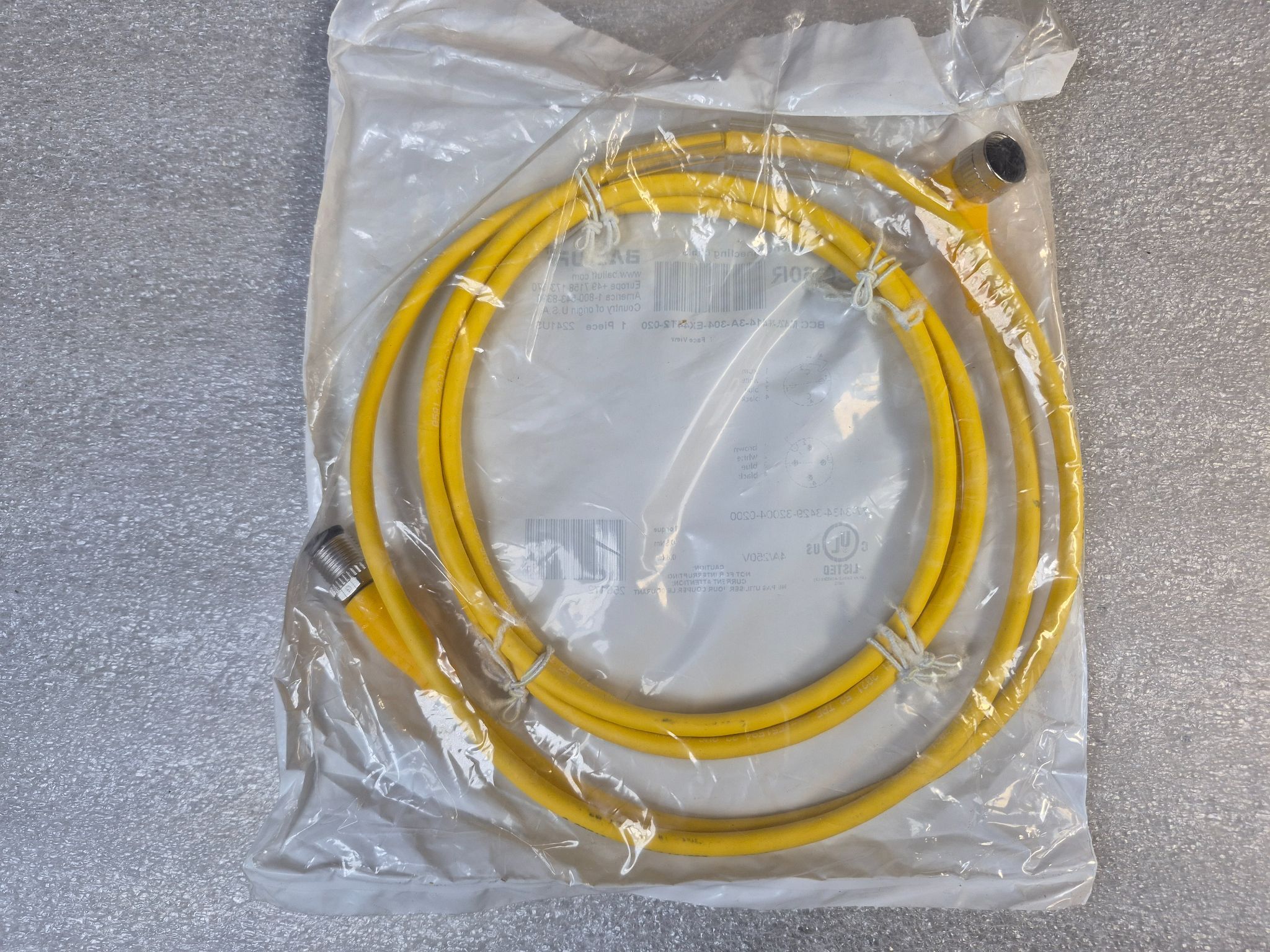 BALLUFF BCC M425-M414-3A-304-EX44T2-020 M12 Sensor Cable 2m NEW 1
