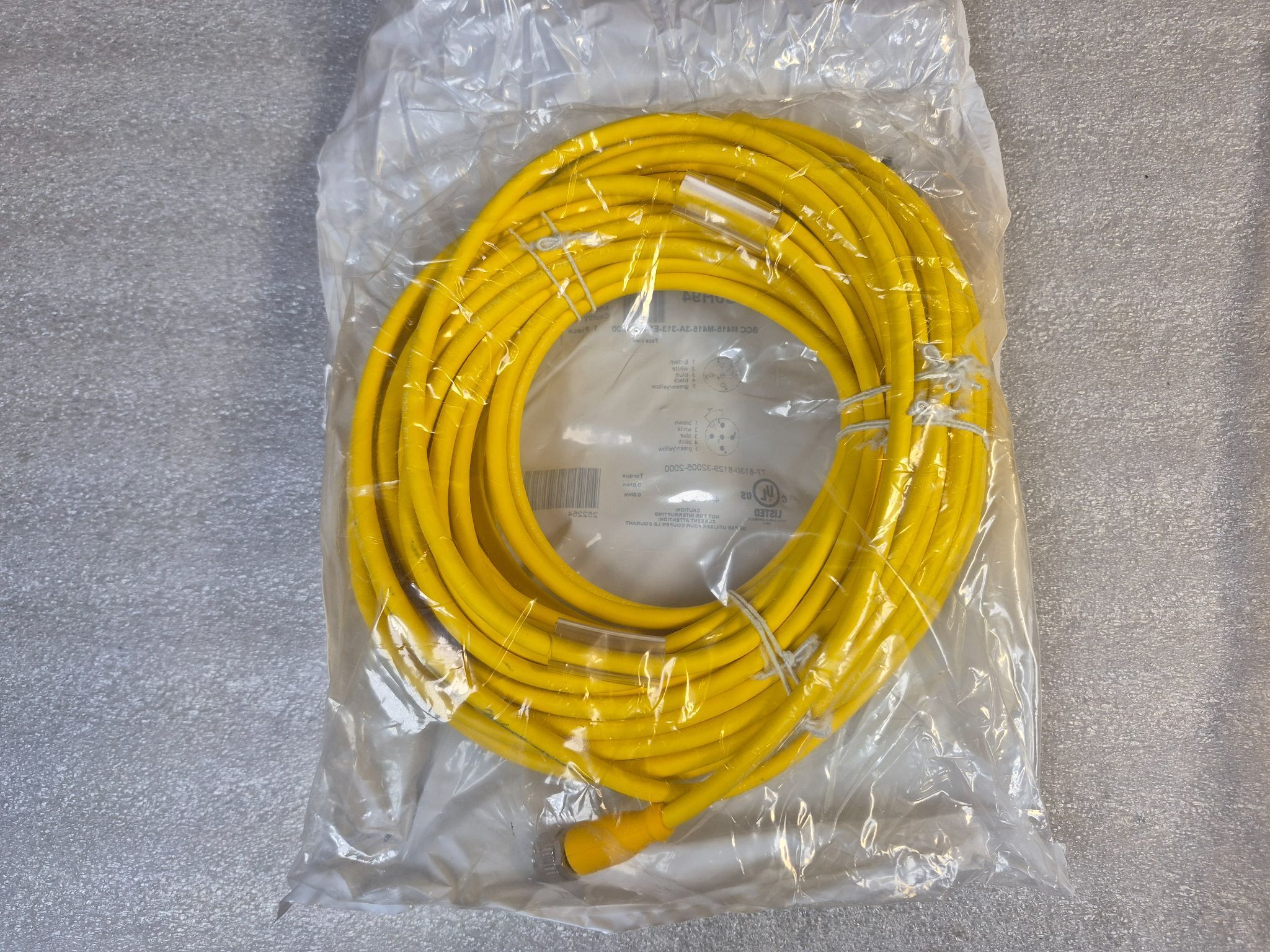 BALLUFF BCC M415-M415-3A-313-EX45T2-200 M12 Sensor Cable 20m NEW 1