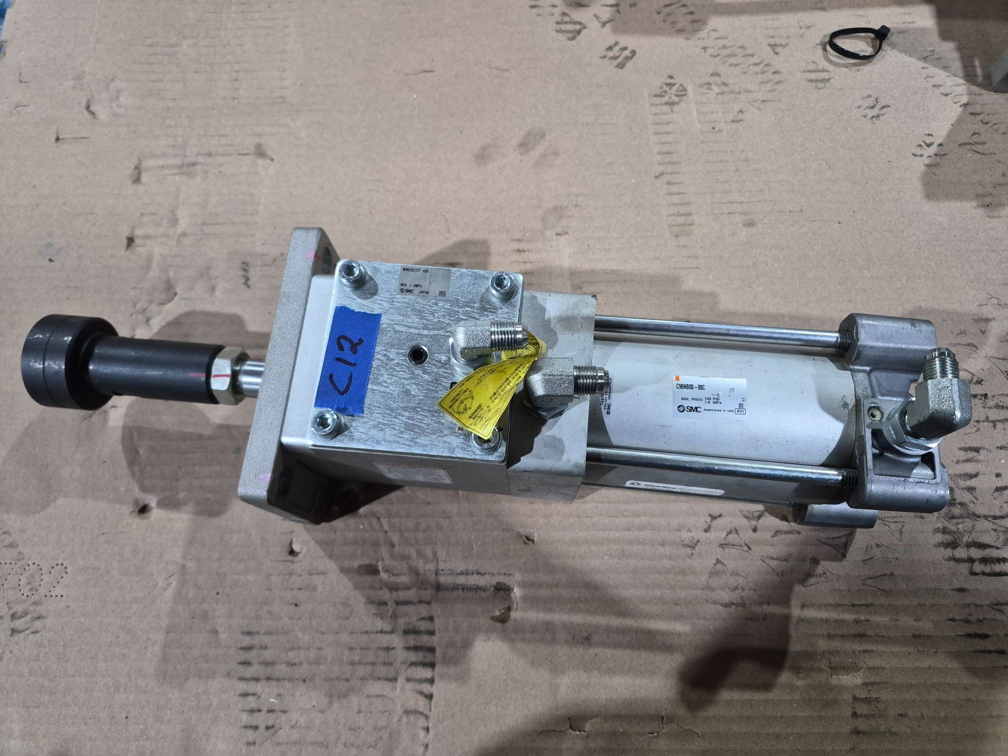 SMC C96NB80-80C ISO Pneumatic Cylinder 80mm Bore 80mm Stroke USED 0
