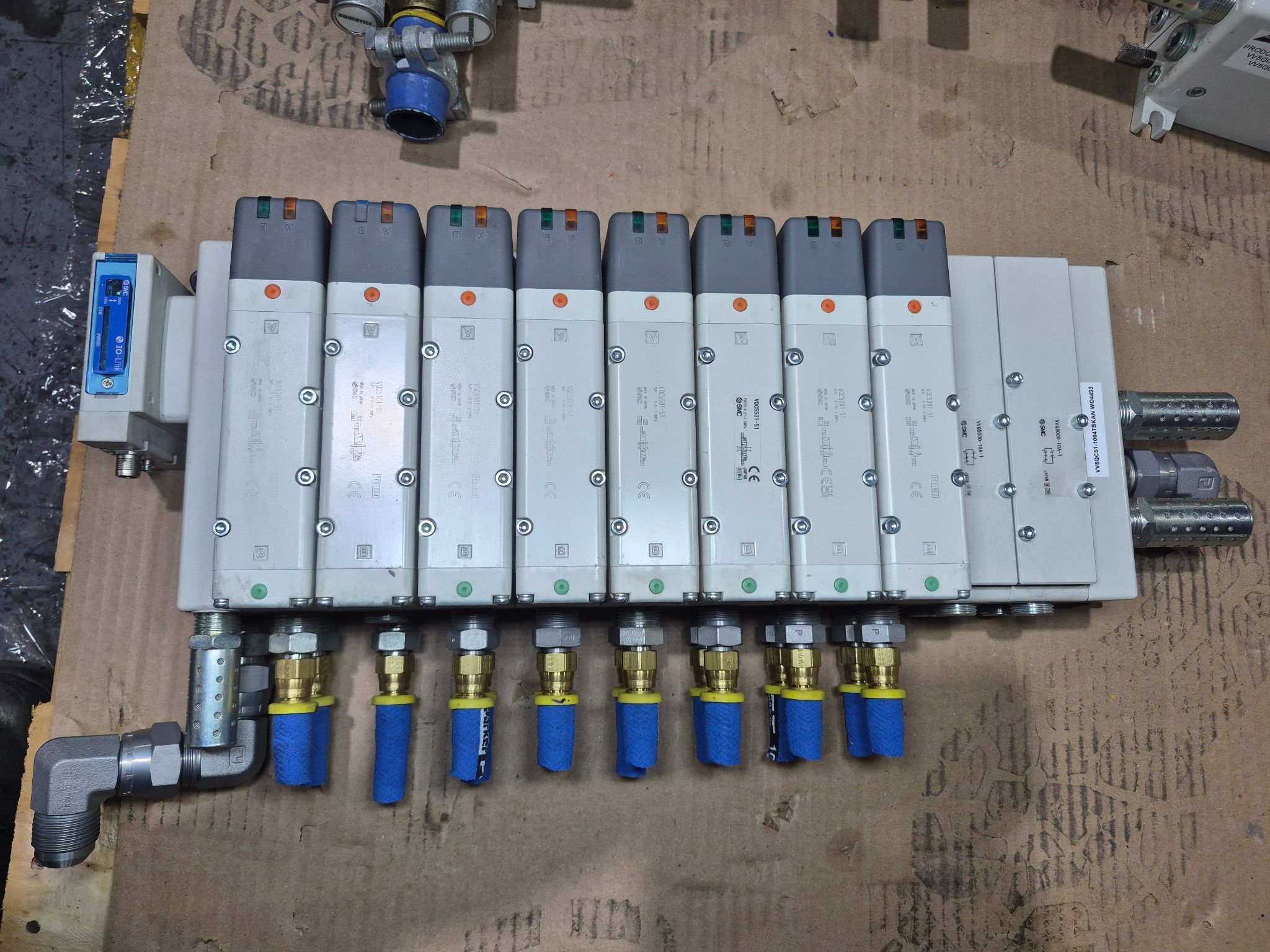 SMC VV5QC51‑1004TSKAN Solenoid Valve Manifold VQC5101‑51, VQC5201‑51, VQC5401‑51, VQC5501‑51 IO‑Link USED 0