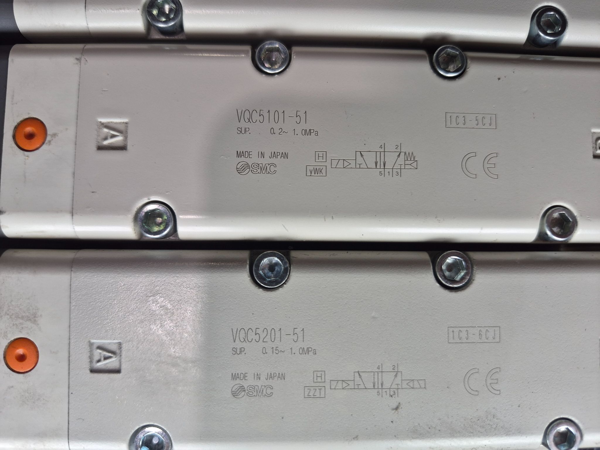 SMC VV5QC51‑1004TSKAN Solenoid Valve Manifold VQC5101‑51, VQC5201‑51, VQC5401‑51, VQC5501‑51 IO‑Link USED 2