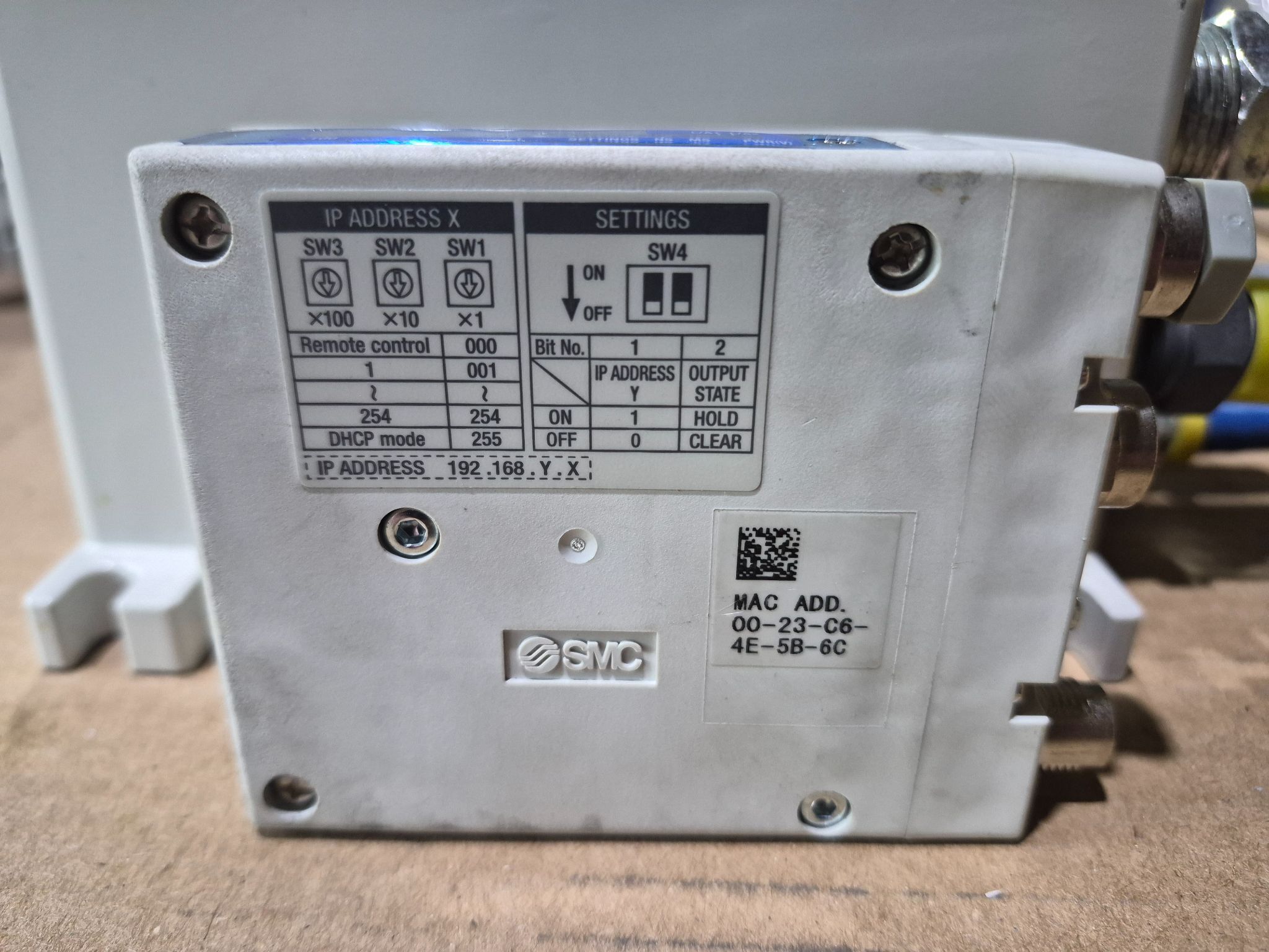SMC VV5QC41-0303TSEAN VQC4000 Solenoid Valve Manifold VQC4201-51 x2 EtherNet/IP USED 2