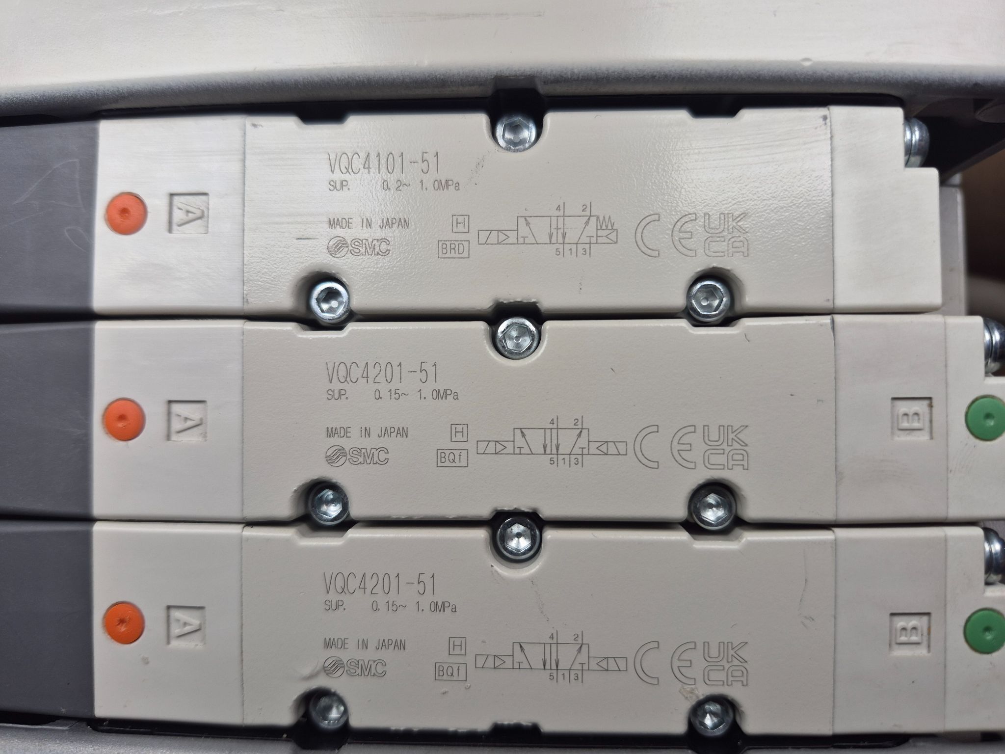SMC VV5QC41-0303TSEAN Solenoid Valve Manifold VQC4101-51 & VQC4201-51 EtherNet/IP USED 1