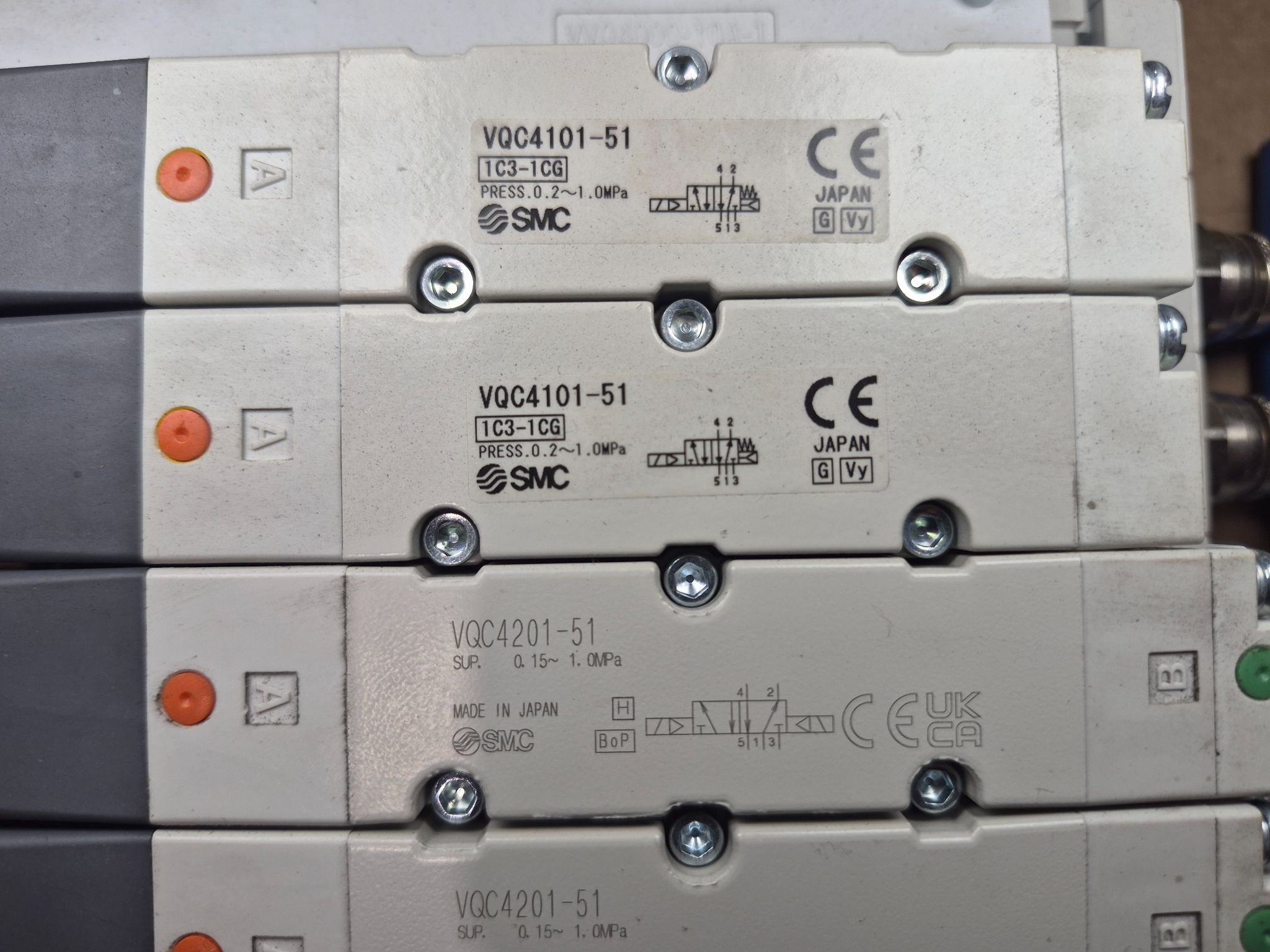SMC VV5QC41-0903TSEAN Solenoid Valve Manifold VQC4101-51 & VQC4201-51 EtherNet/IP USED 1