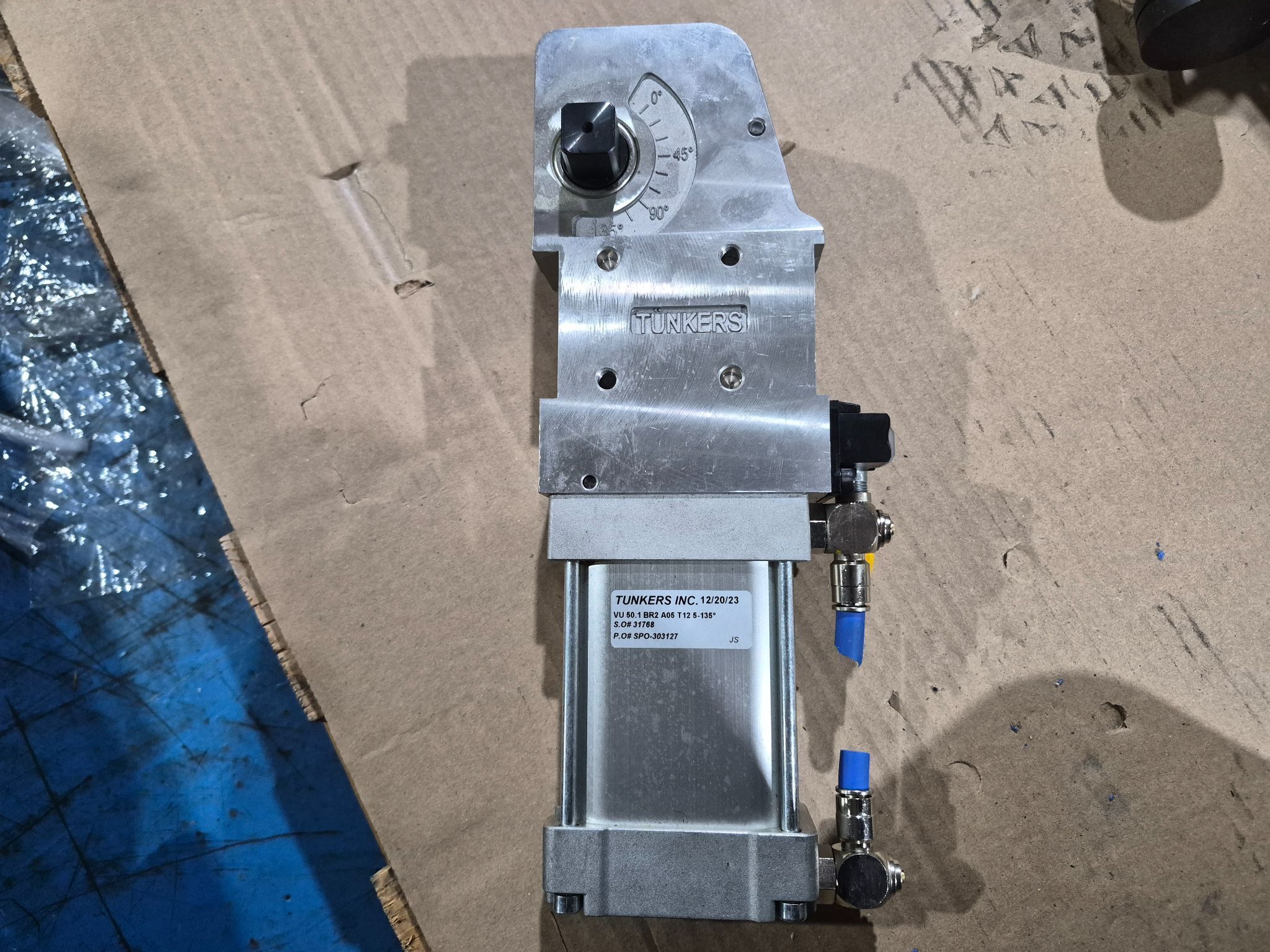 TUNKERS VU 50.1 BR2 A05 T12 5‑135 Pneumatic Clamp USED 0