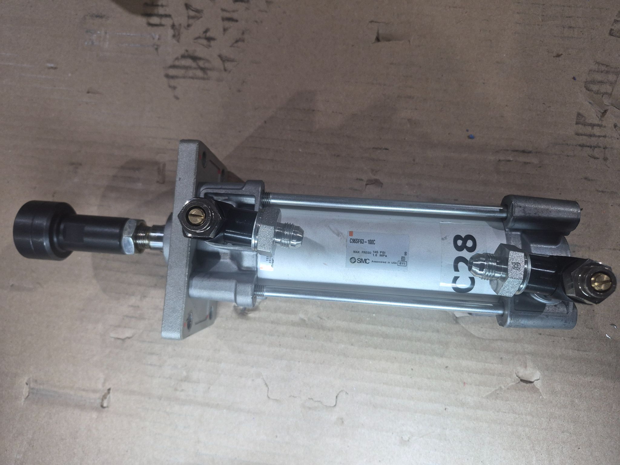 SMC C96SF63‑100C ISO 15552 Pneumatic Cylinder 63mm Bore 100mm Stroke NEW 0
