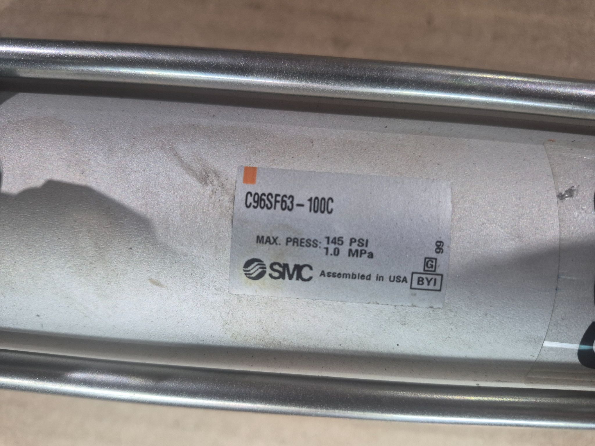 SMC C96SF63‑100C ISO 15552 Pneumatic Cylinder 63mm Bore 100mm Stroke NEW 1