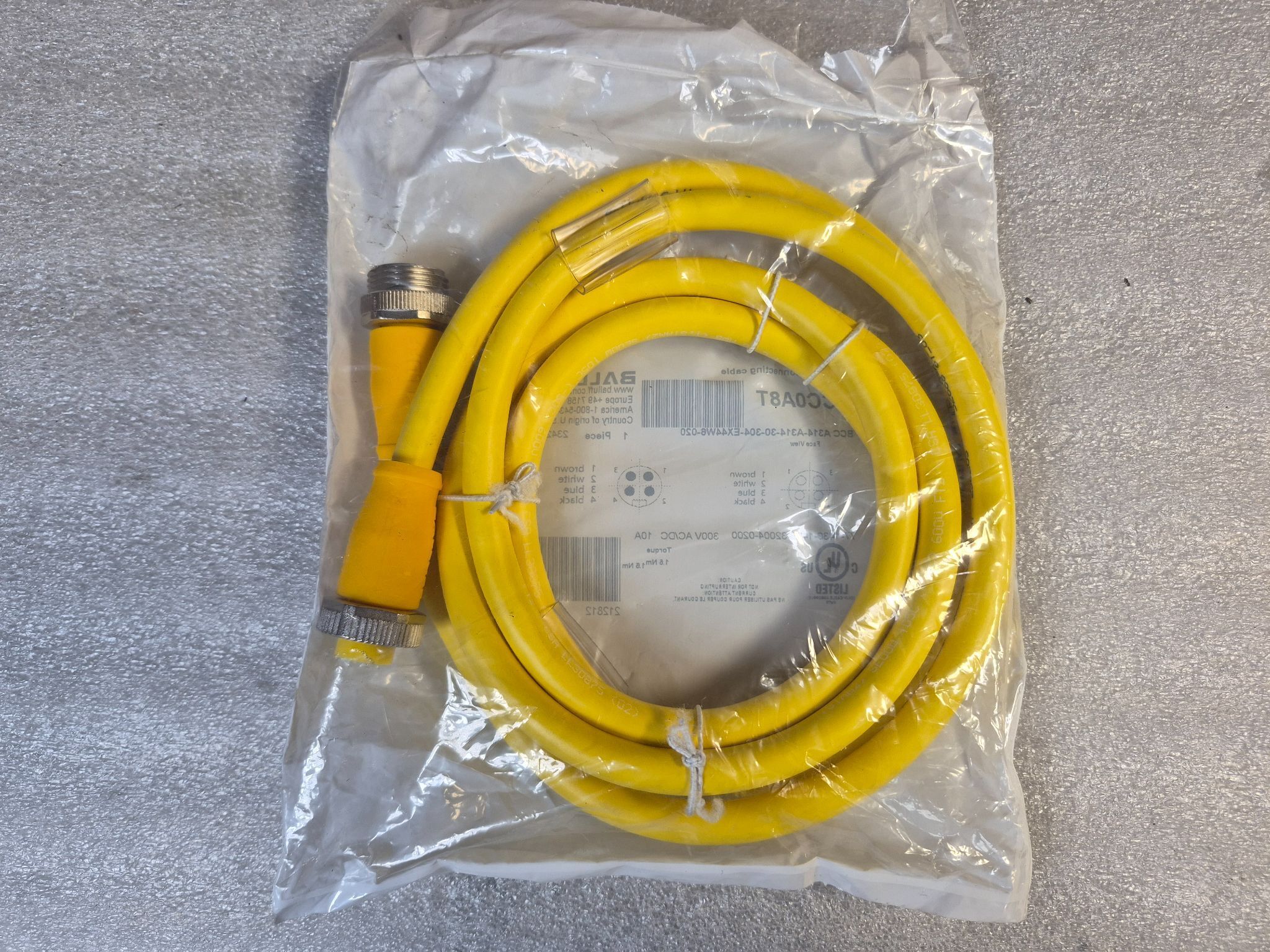 BALLUFF BCC A314-A314-30-304-EX44W6-020 Industrial Connecting Cable BCC0A8T NEW 1