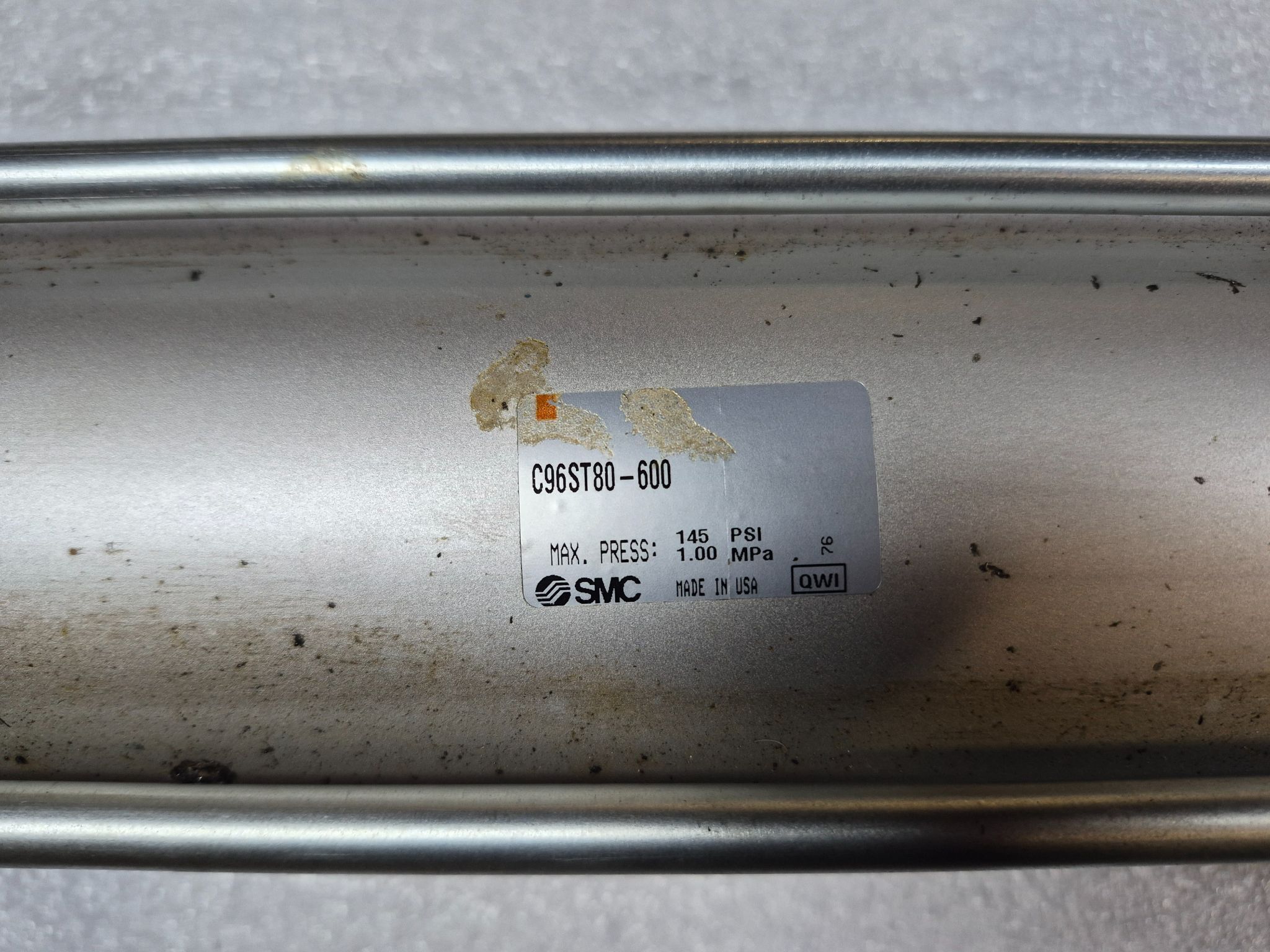 SMC C96ST80-600 Pneumatic Cylinder 80mm Bore 600 Stroke USED 1