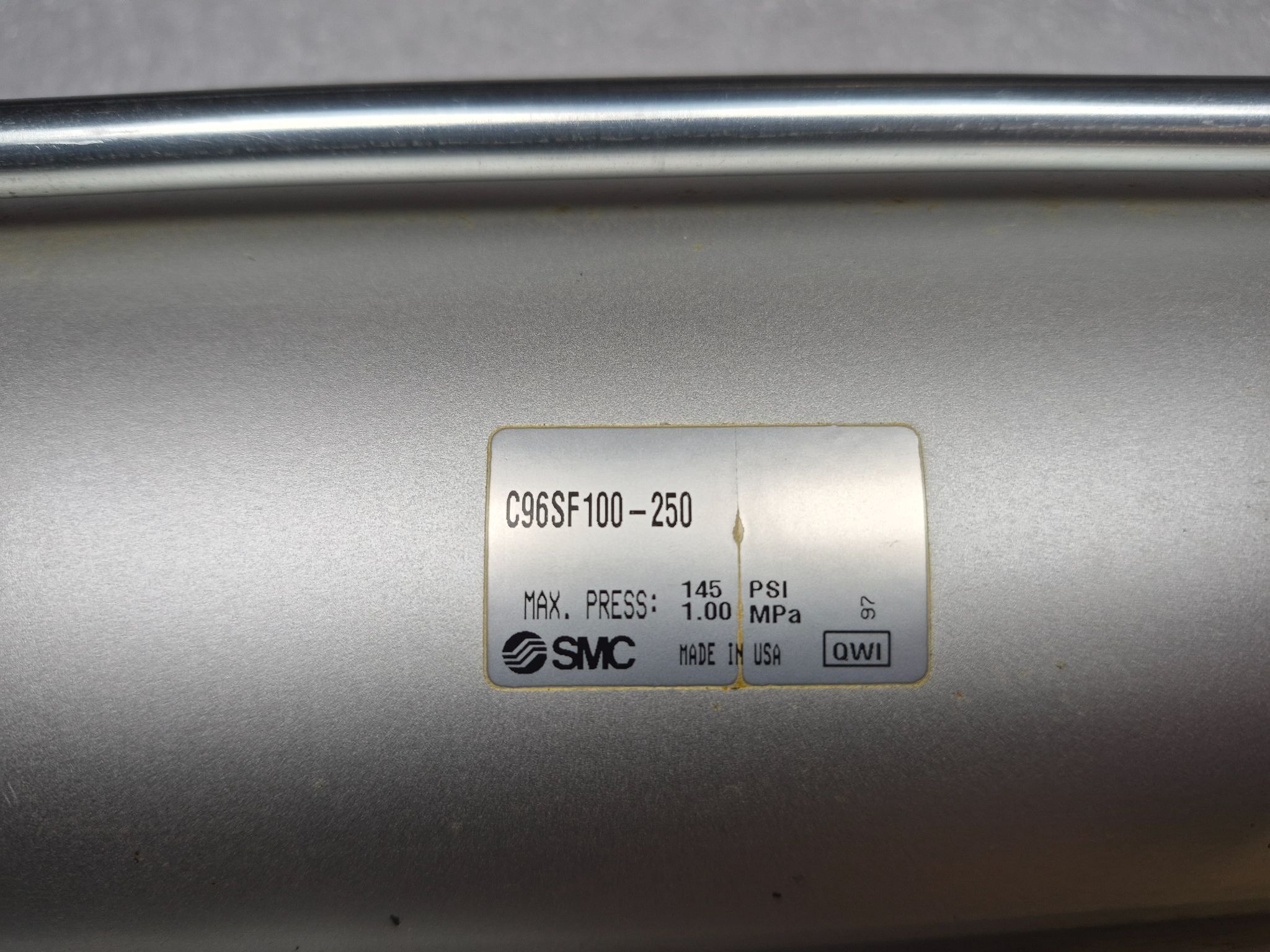SMC C96SF100-250 Pneumatic Cylinder 100 Bore 250mm Stroke USED 2