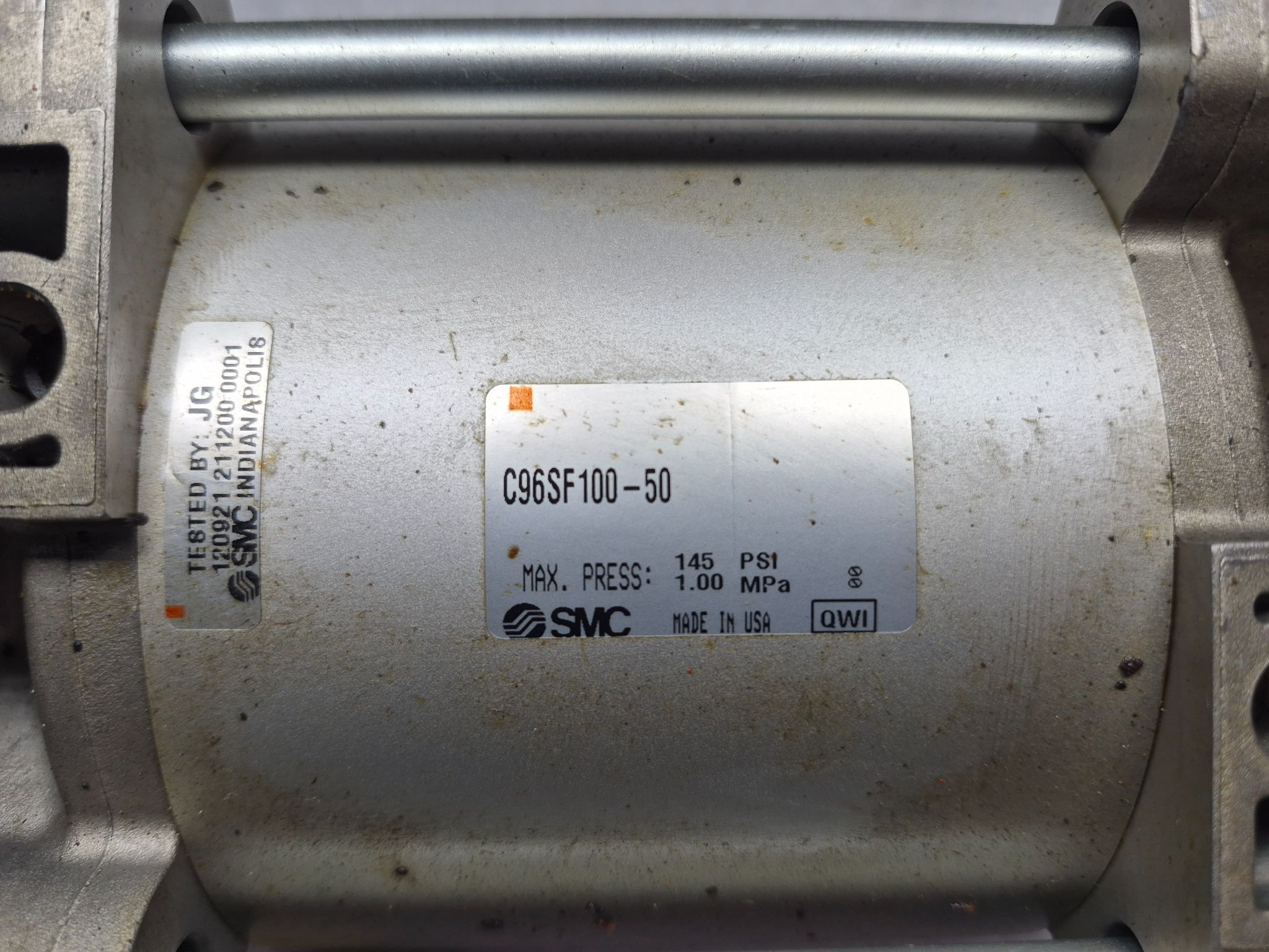 SMC C96SF100-50 Tie-Rod Pneumatic Air Cylinder 100mm Bore 50mm Stroke USED 1